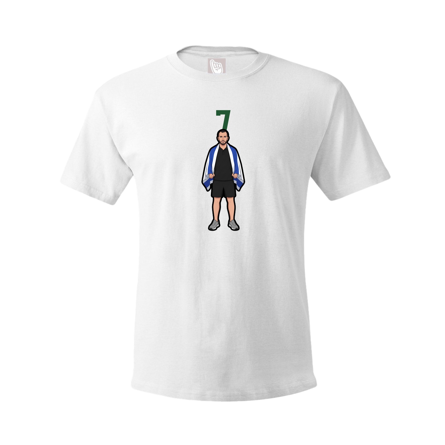 Youth Tee — Number Top in White