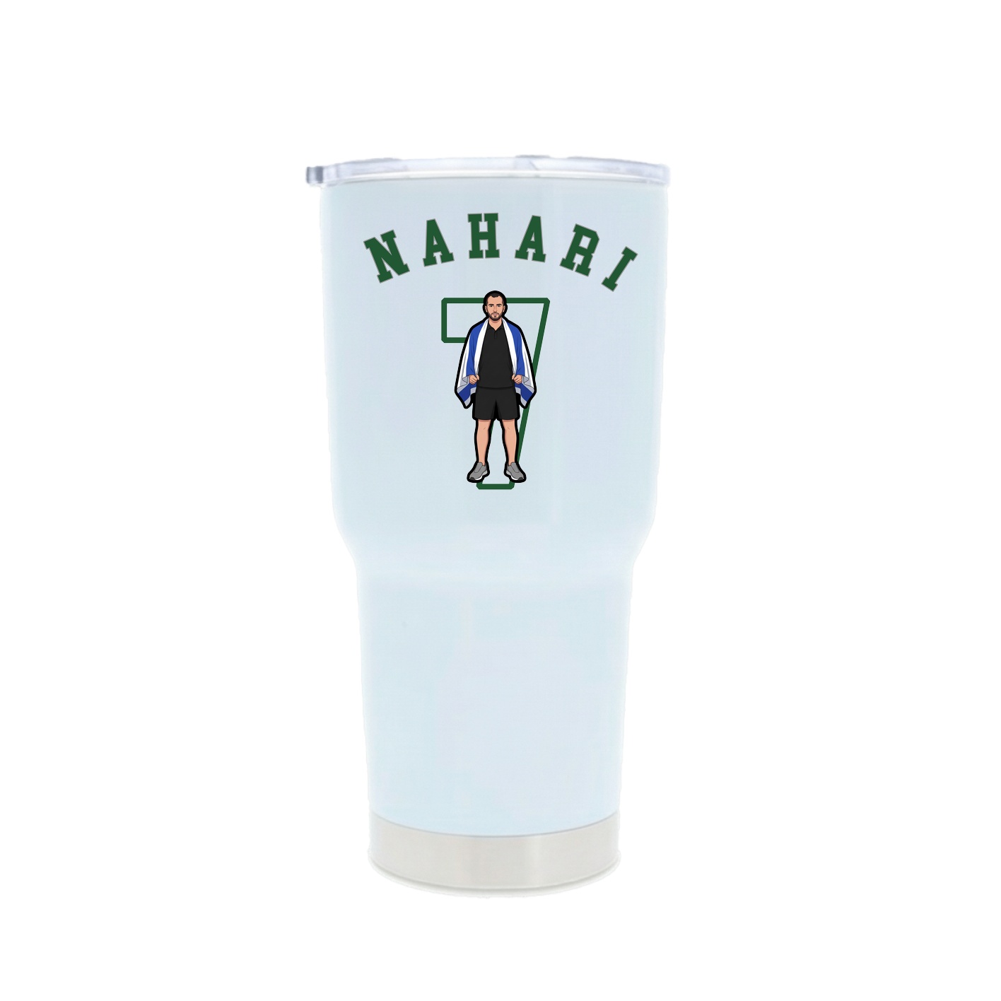 30oz Stainless Steel Tumbler — Shirsey Arch in White