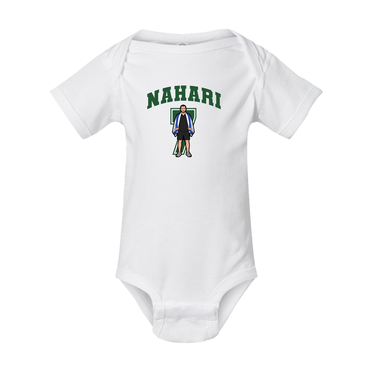 Baby Onesie — Number in White