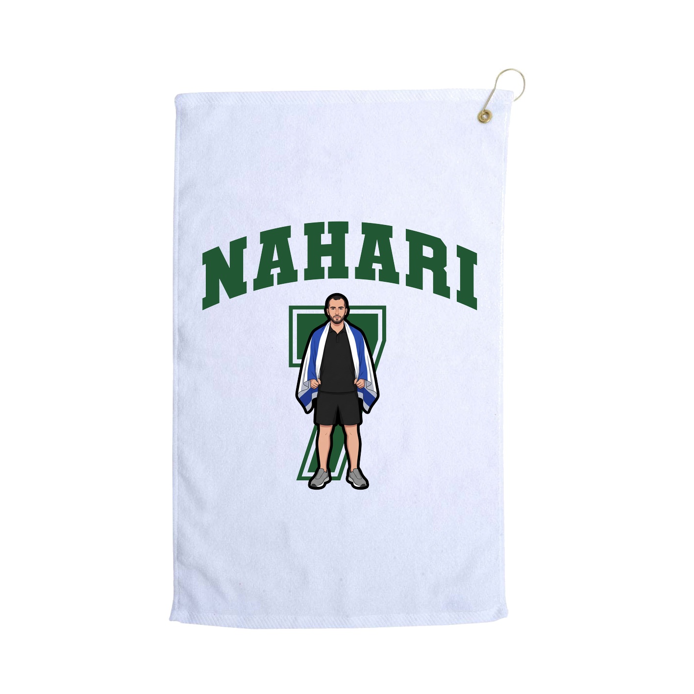 Golf Towel — Number in White