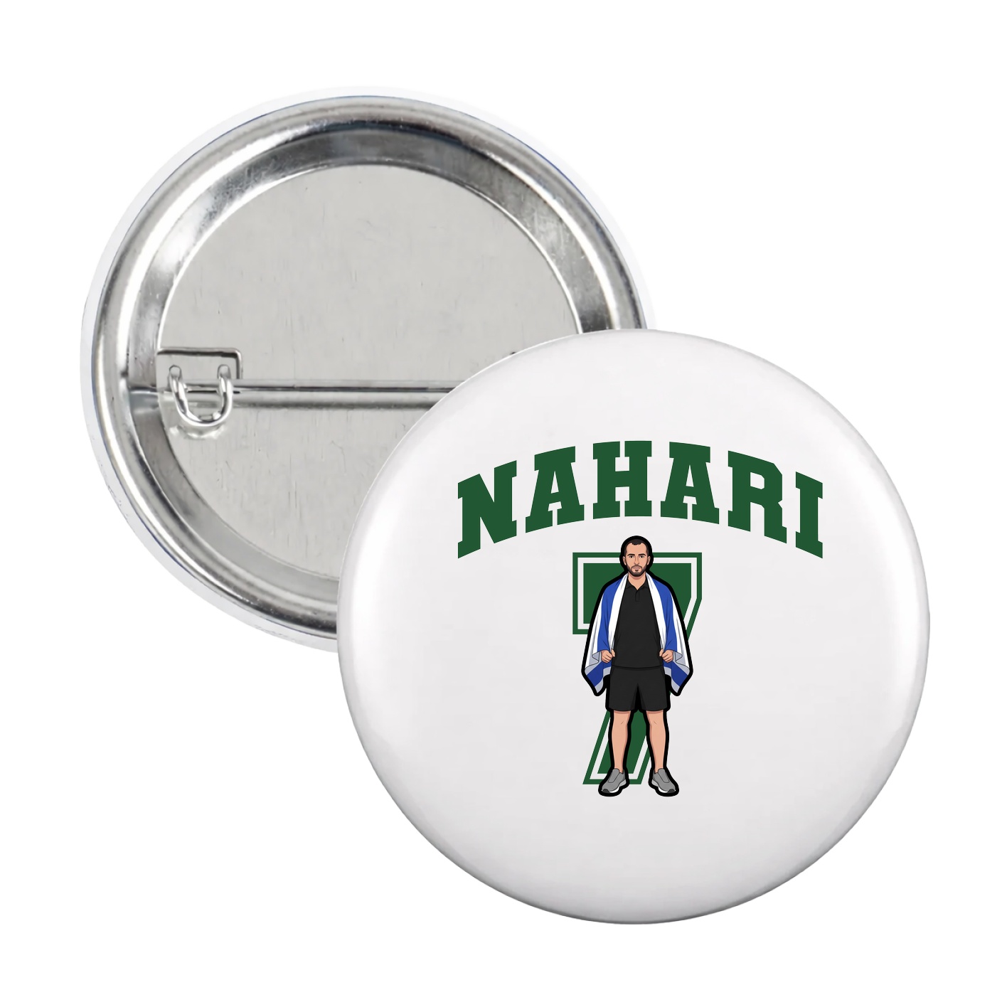 Game Day Button — Number in White