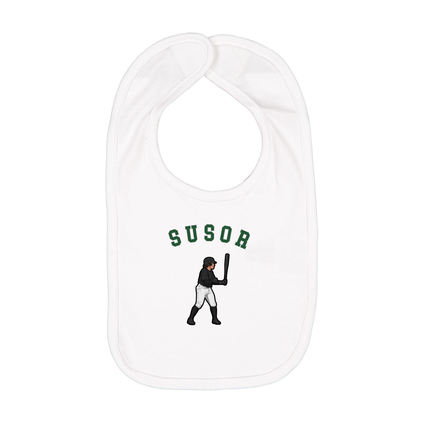 Infant Bib — Shirsey Arch in White