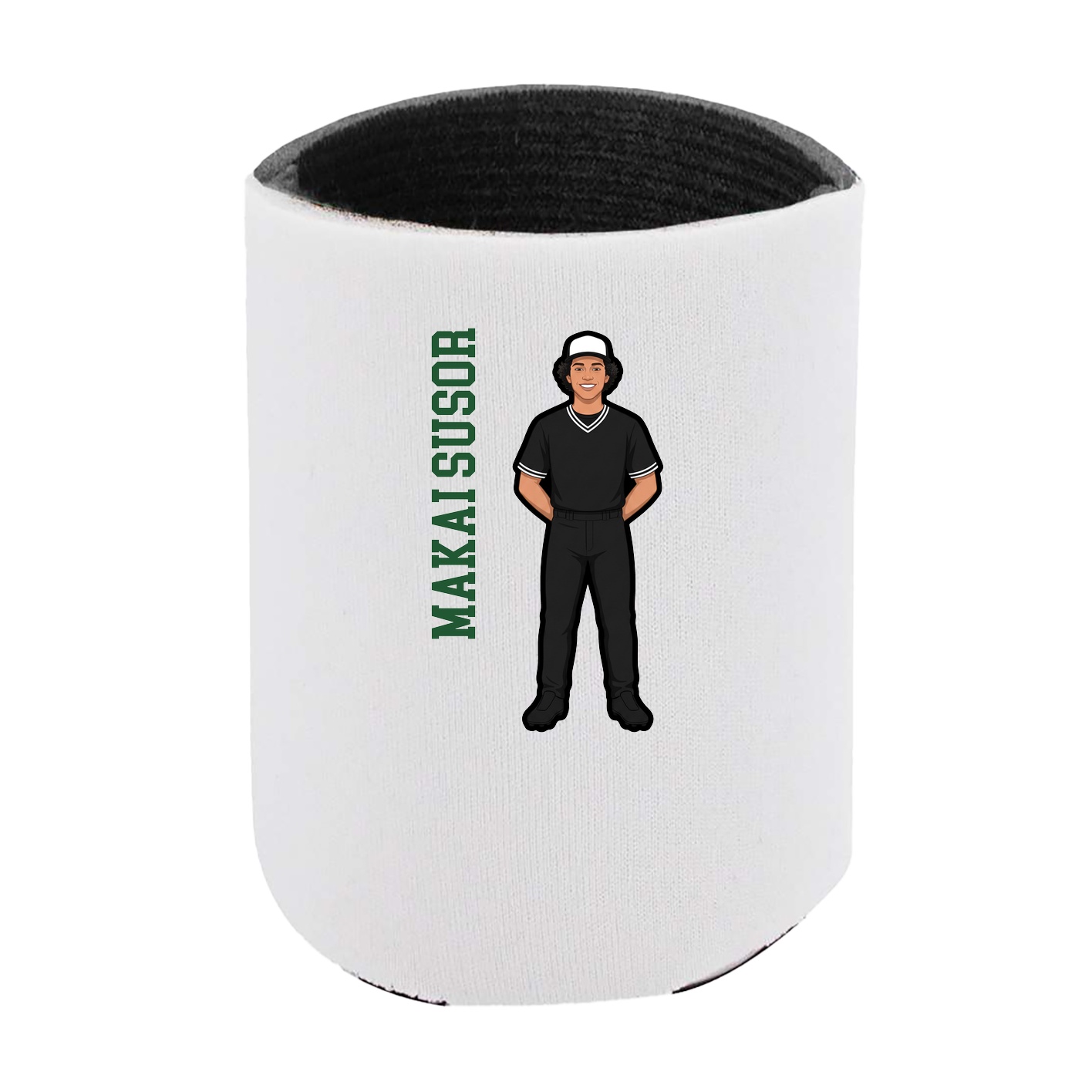 Can Holder — Name Vertical in White