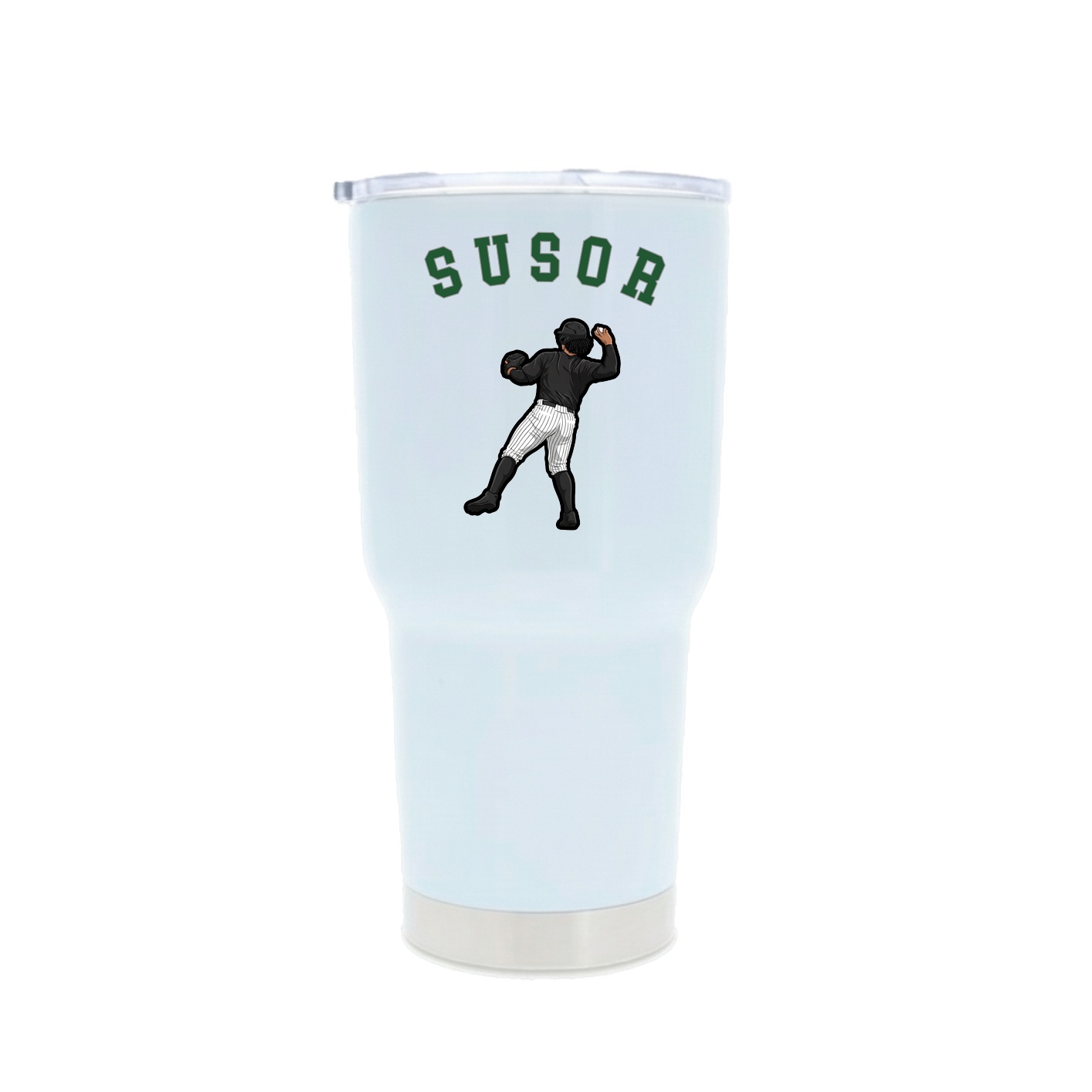 30oz Stainless Steel Tumbler — Shirsey Arch in White