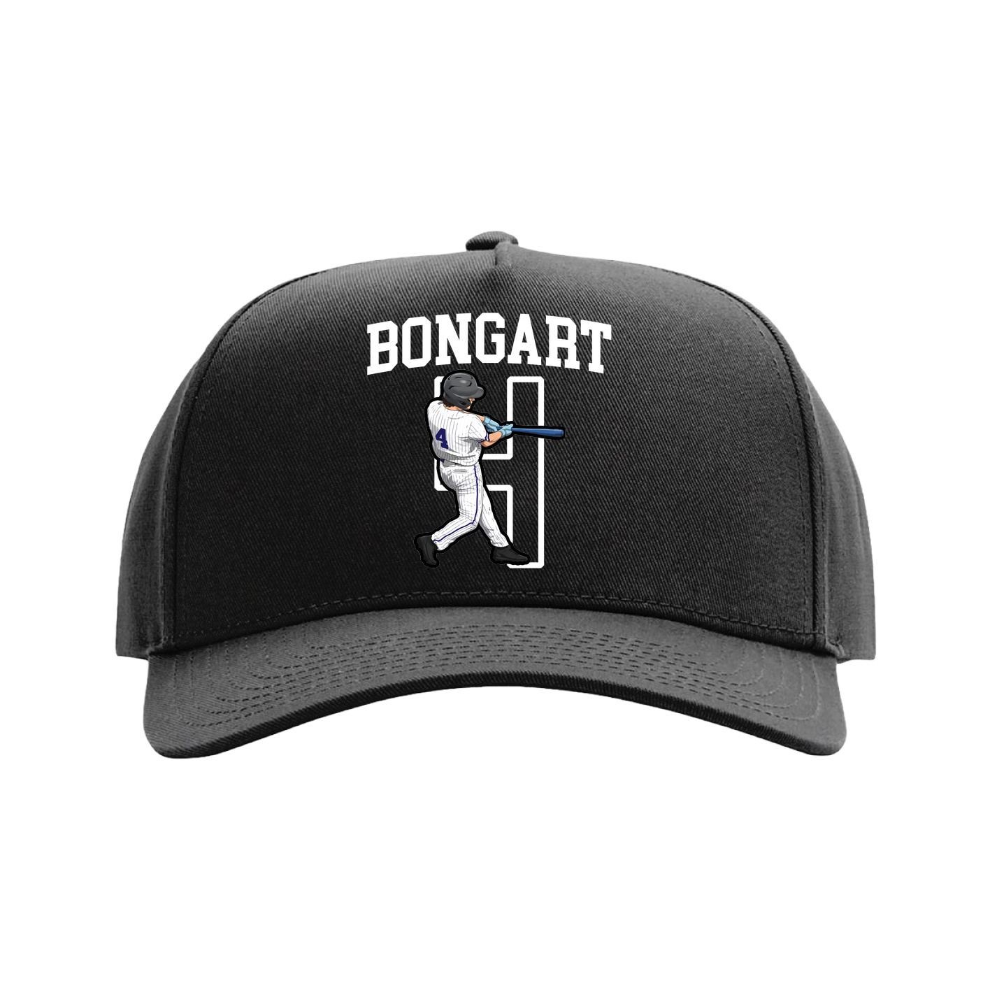 Full Fabric Five-Panel Champ Cap — Shirsey in Black