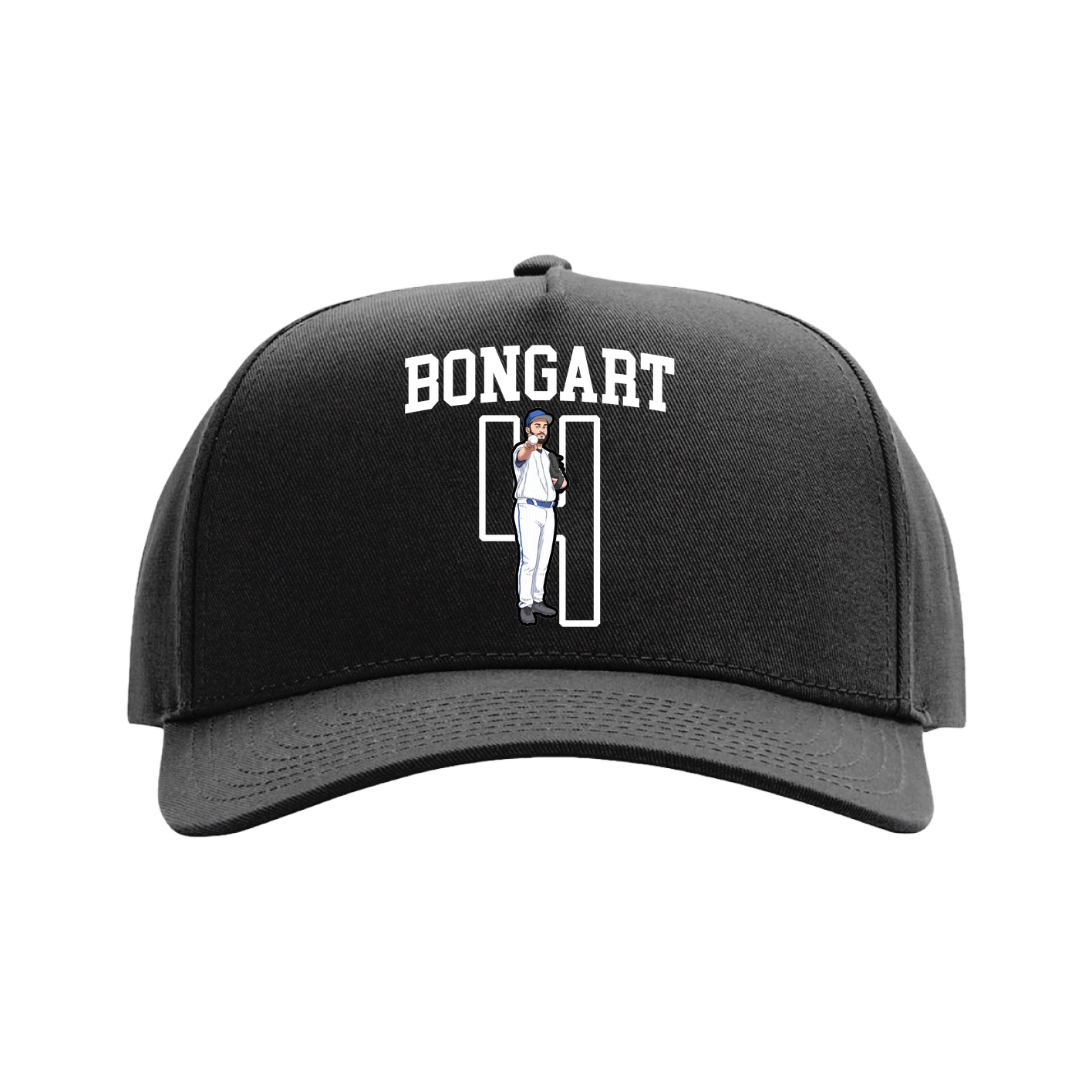 Full Fabric Five-Panel Champ Cap — Shirsey in Black