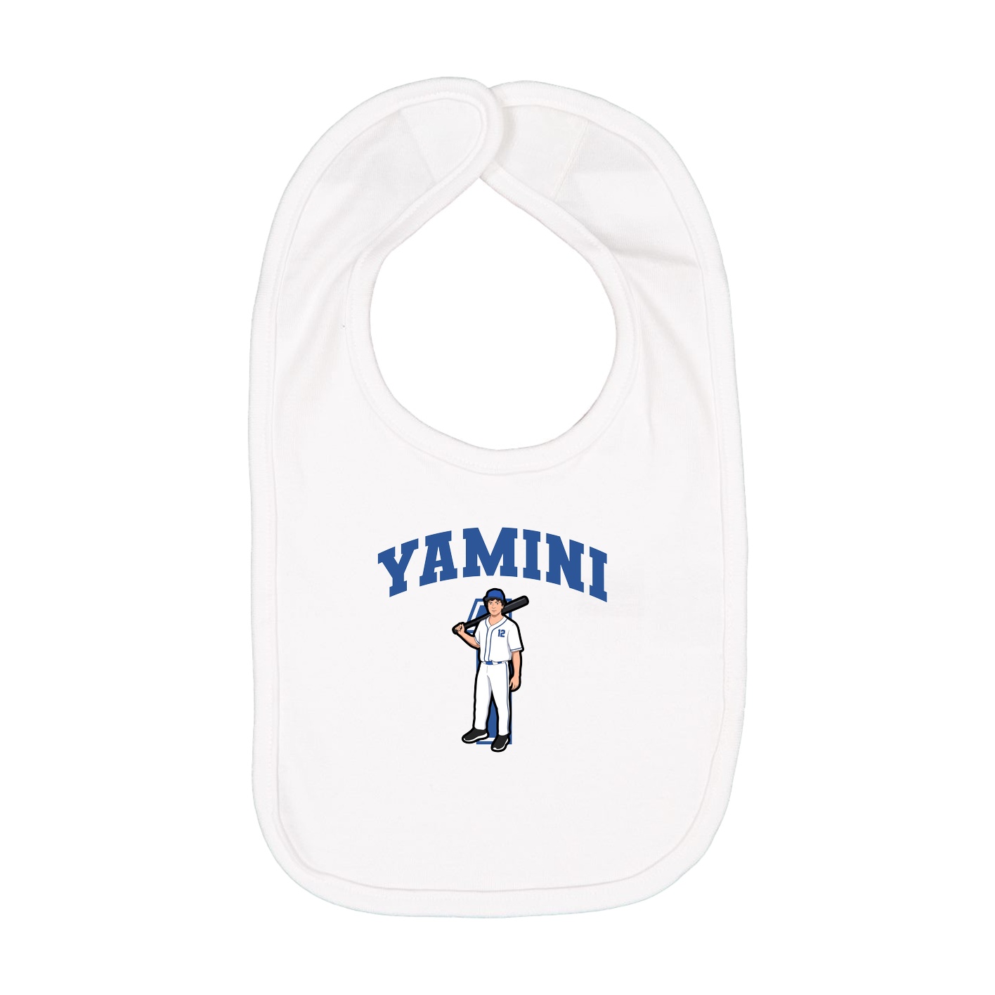 Infant Bib — Number in White