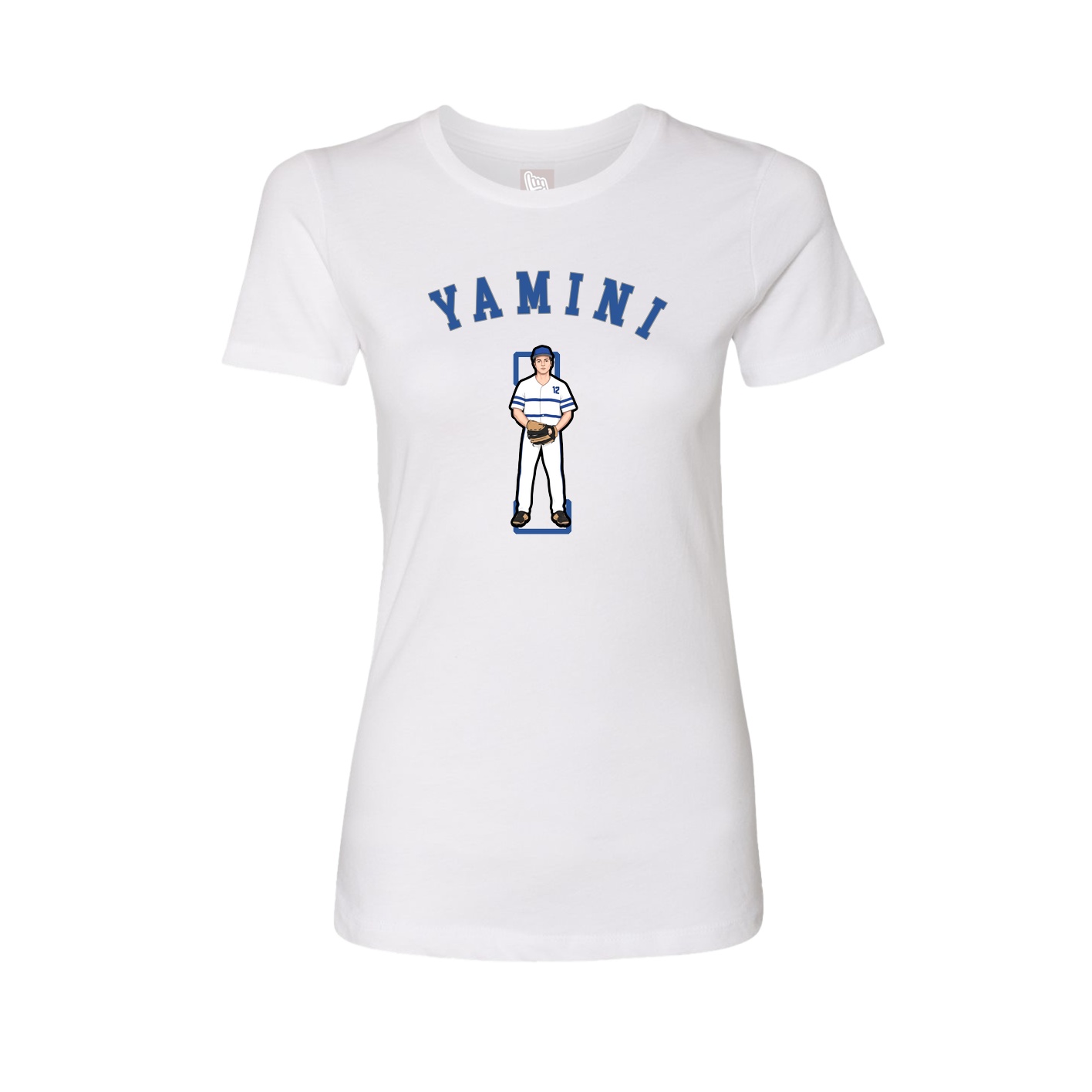 Fitted Women's Tee — Shirsey Arch in White