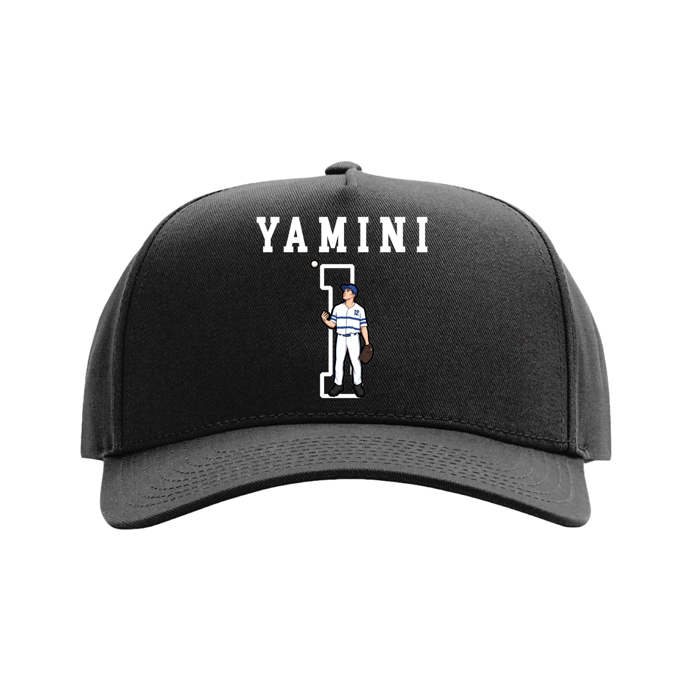 Full Fabric Five-Panel Champ Cap — Shirsey in Black