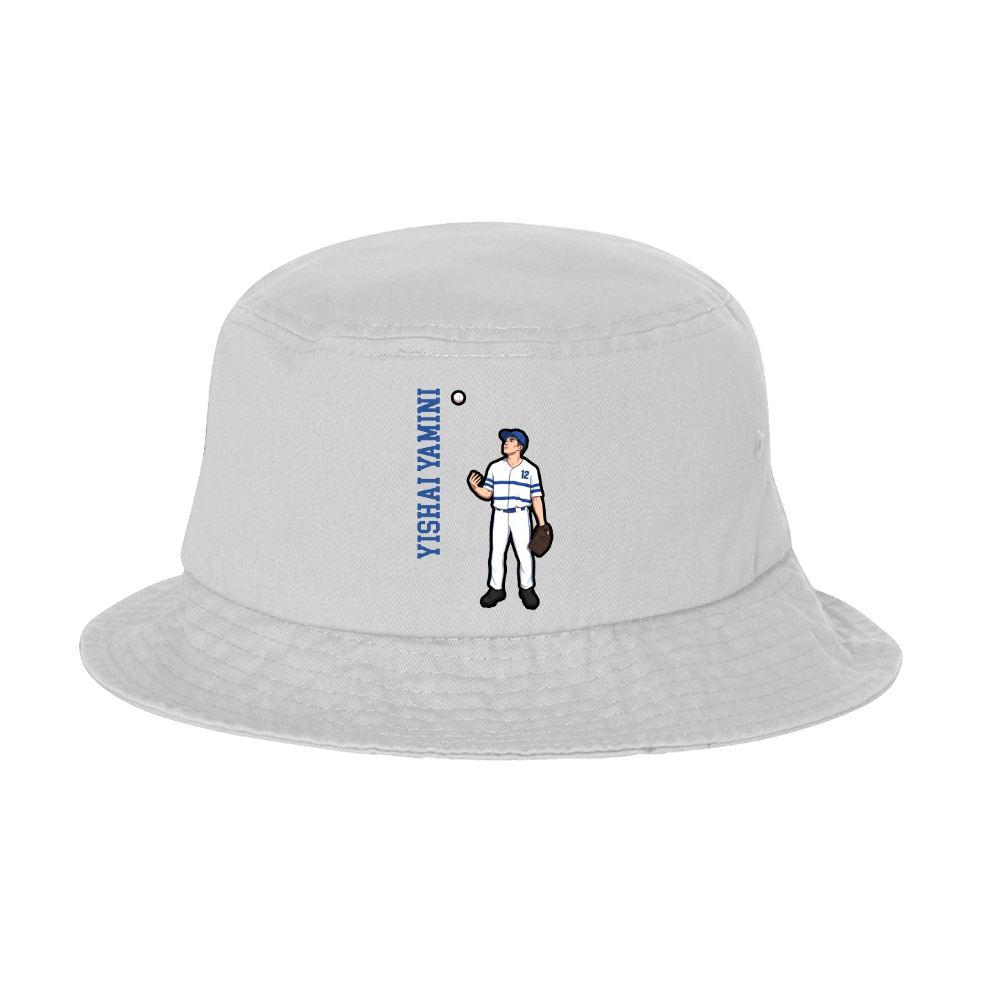 Bucket Cap — Name Vertical in White