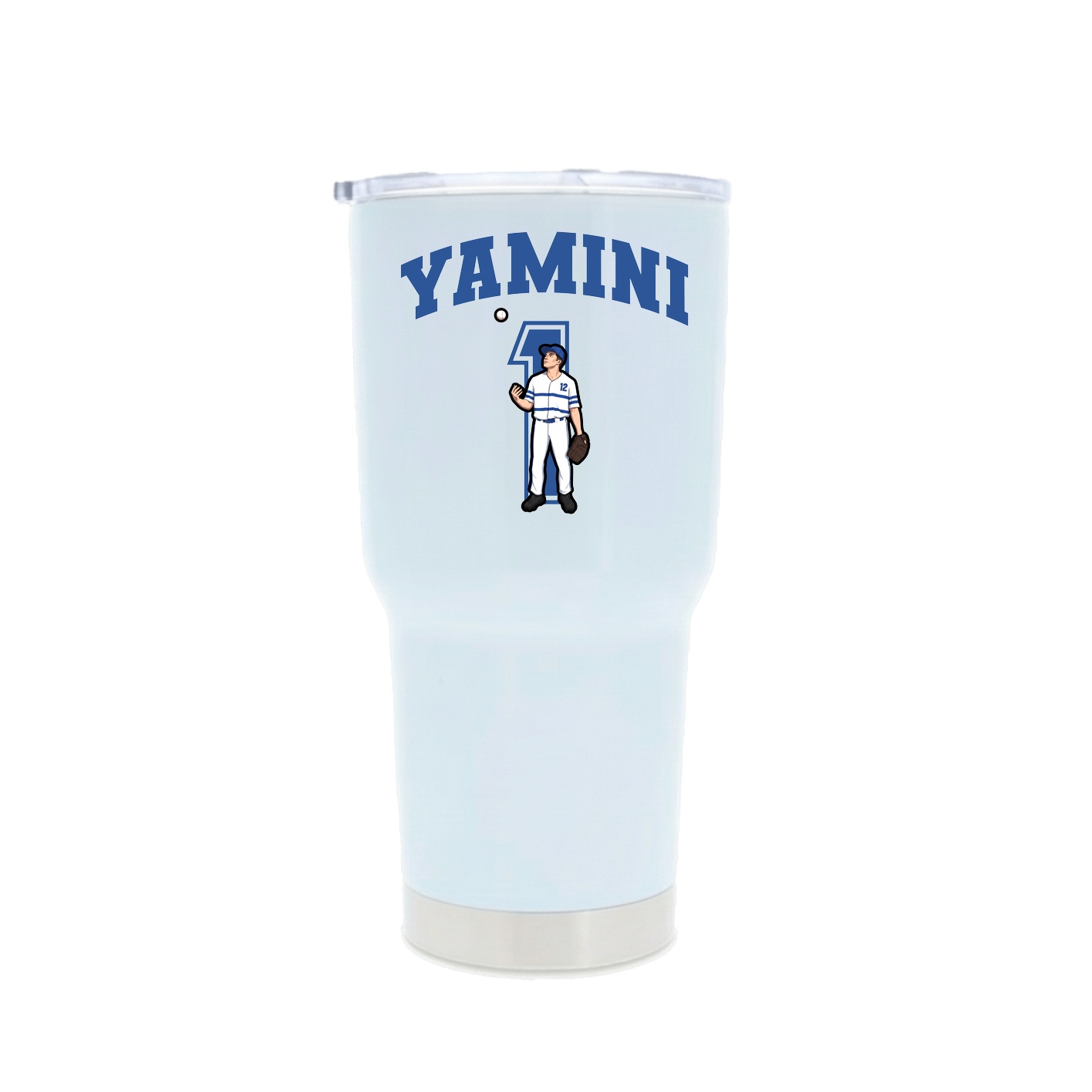 30oz Stainless Steel Tumbler — Number in White