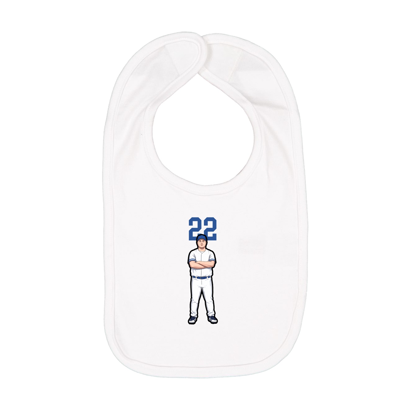 Infant Bib — Number Top in White
