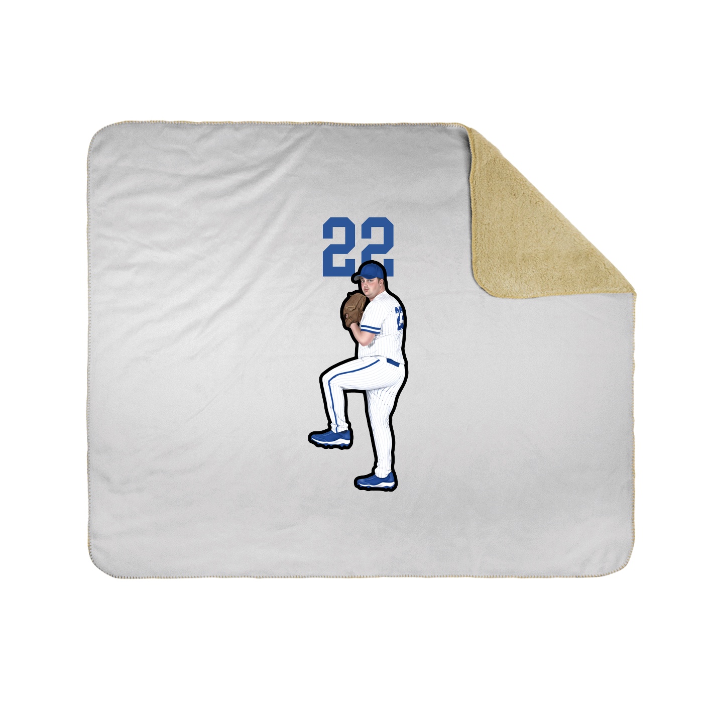 Throw Blanket — Number Top in White