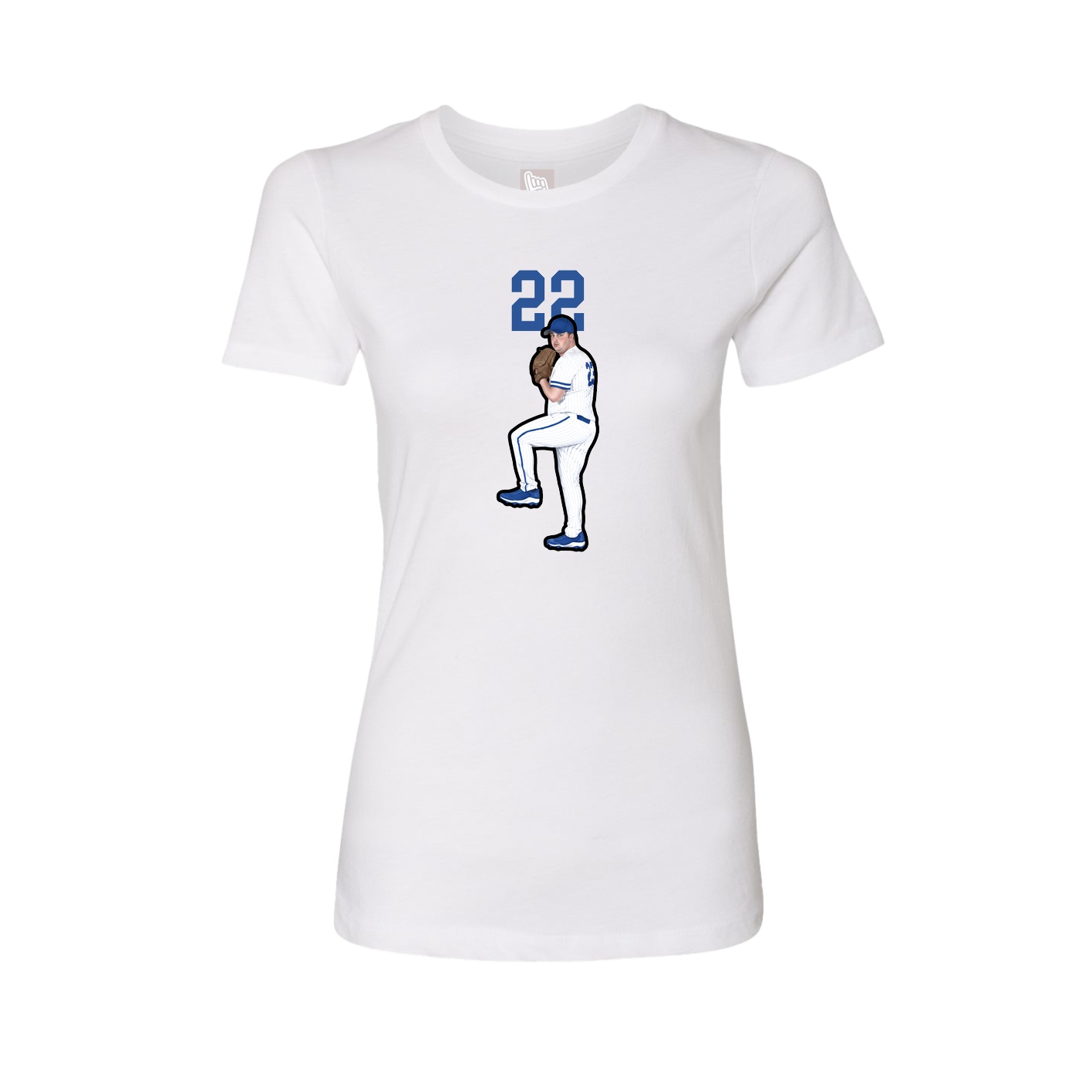 Fitted Women's Tee — Number Top in White