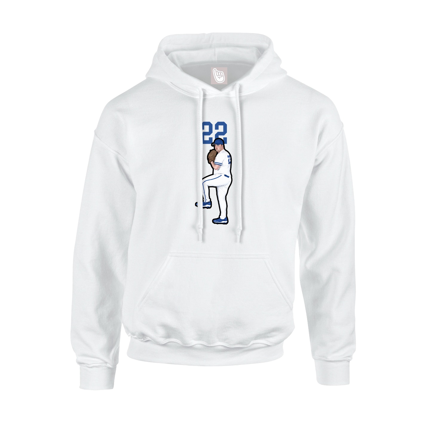 Hoodie — Number Top in White