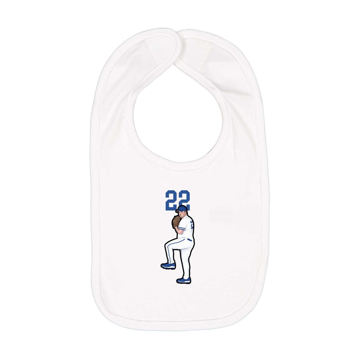 Infant Bib — Number Top in White