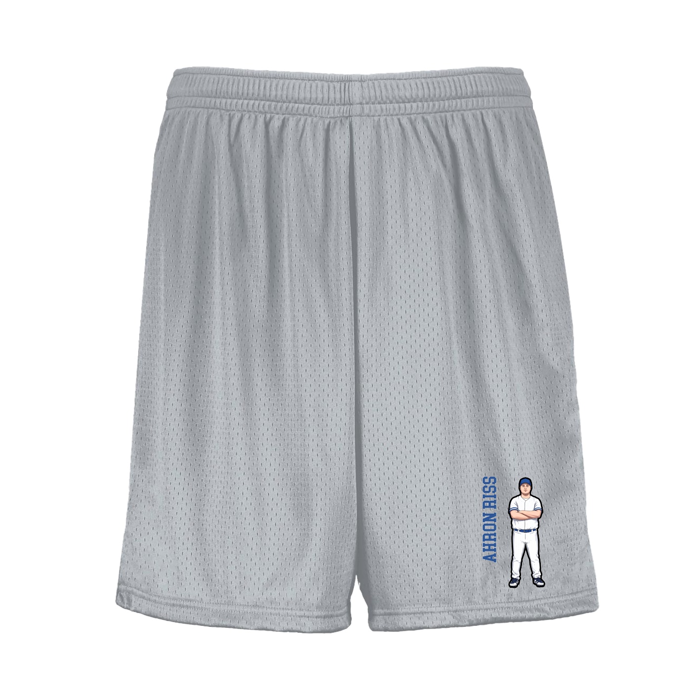 Shorts — Name Vertical in Silver
