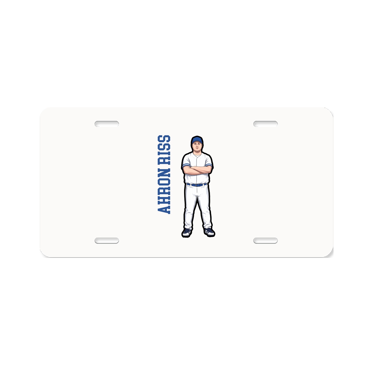 License Plate — Name Vertical in Classic