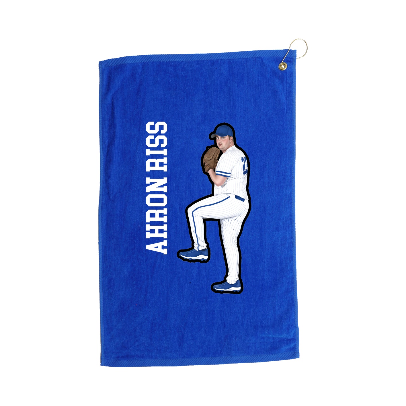Golf Towel — Name Vertical in Royal