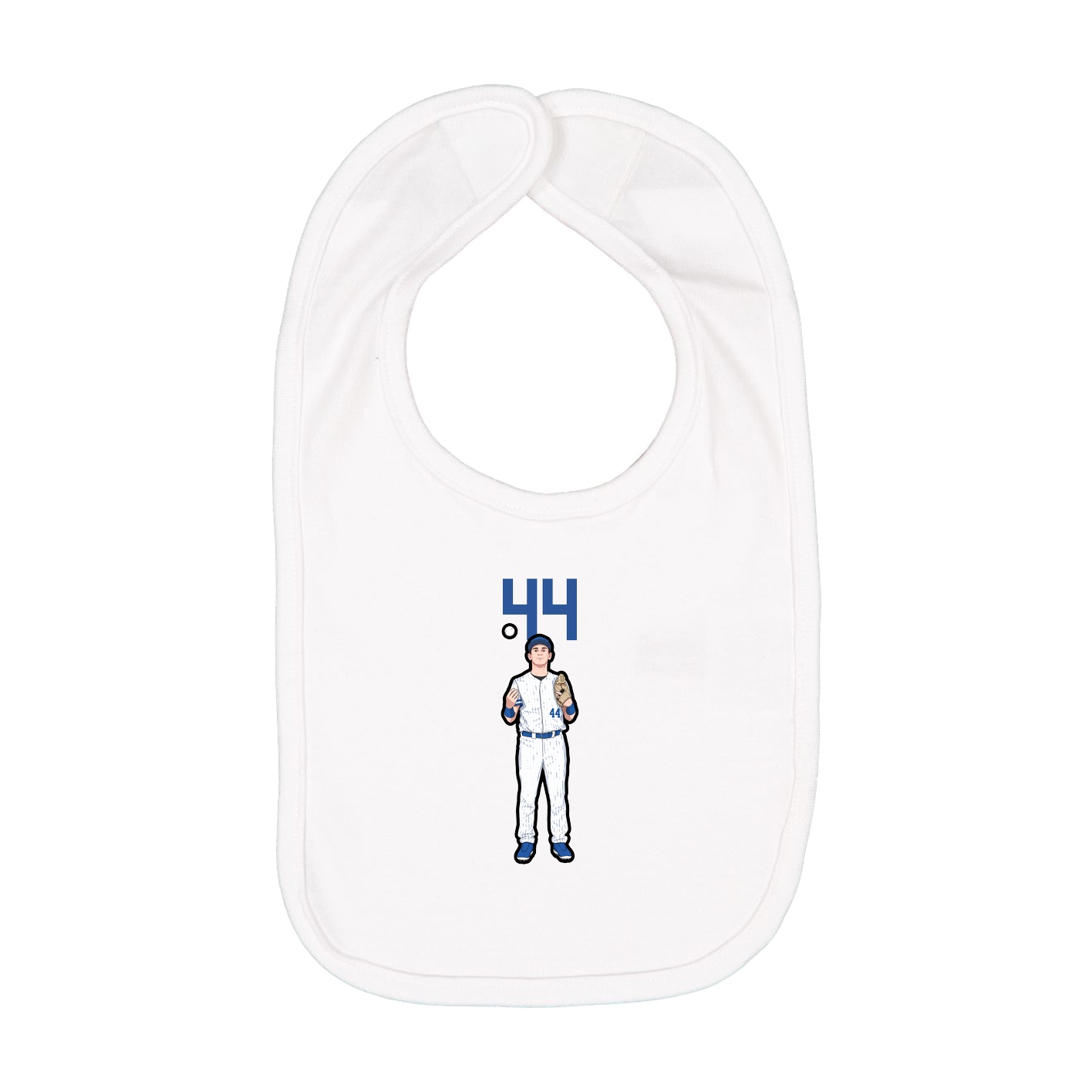 Infant Bib — Number Top in White
