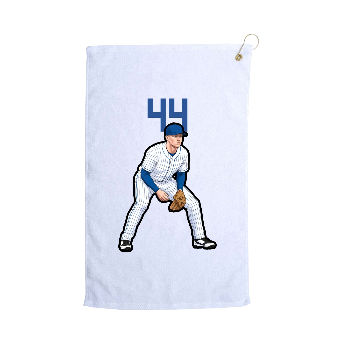 Golf Towel — Number Top in White
