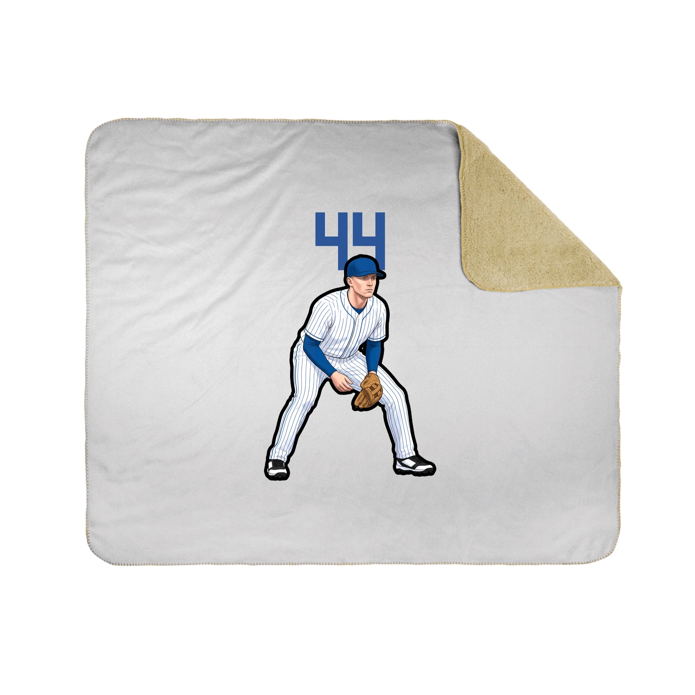 Throw Blanket — Number Top in White
