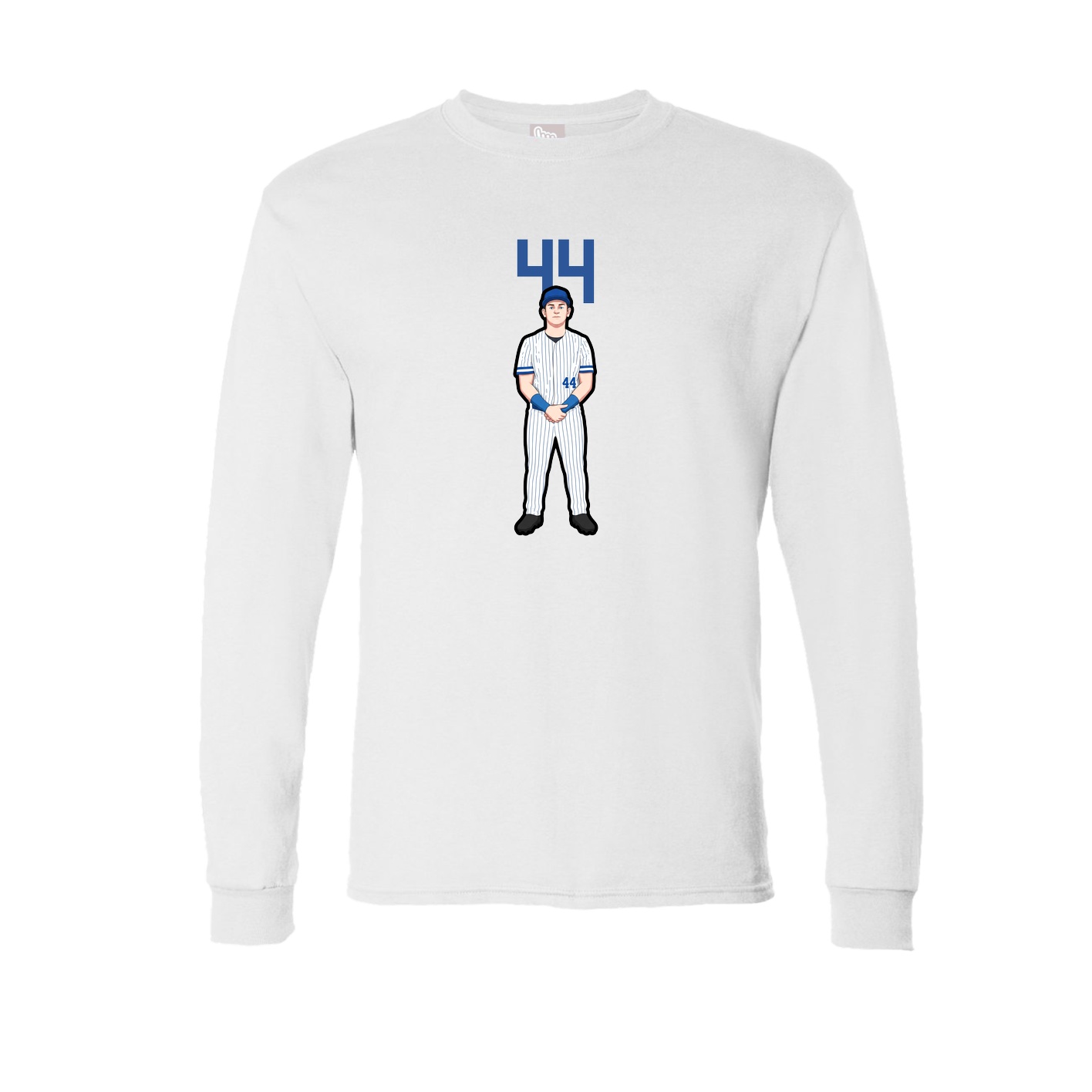 Long Sleeve Tee — Number Top in White