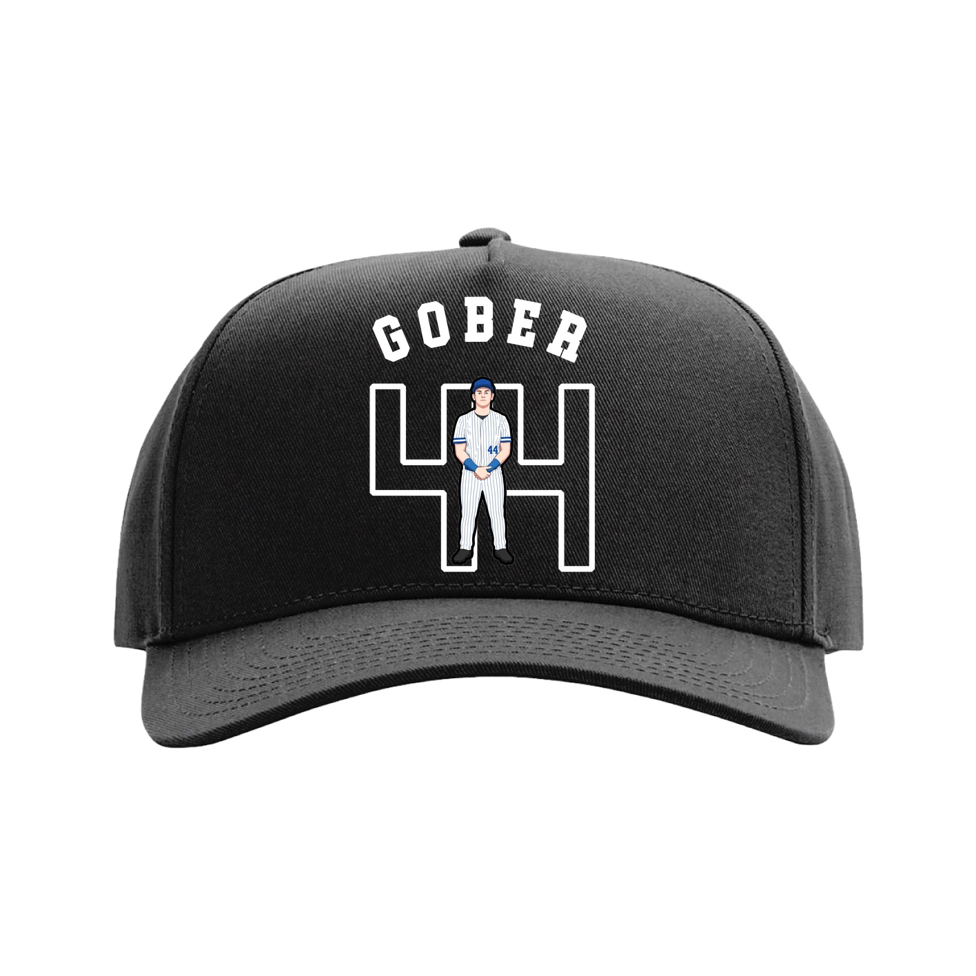Full Fabric Five-Panel Champ Cap — Shirsey Arch in Black