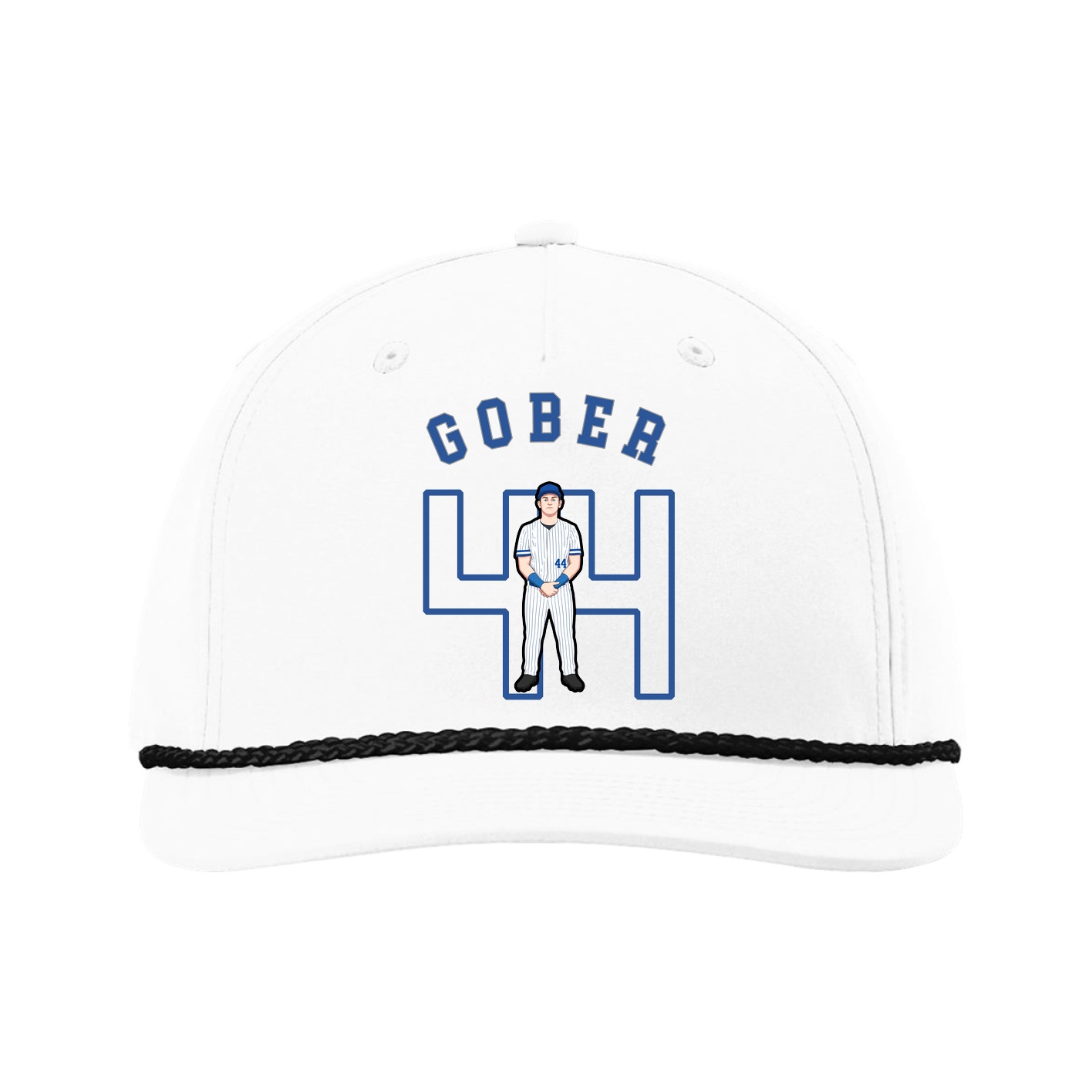 Five-Panel Classic Rope Cap — Shirsey Arch in White