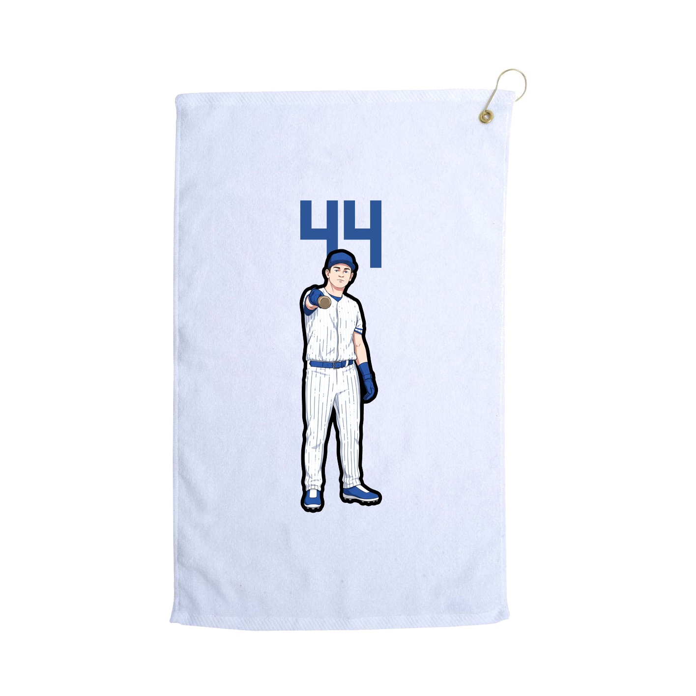 Golf Towel — Number Top in White