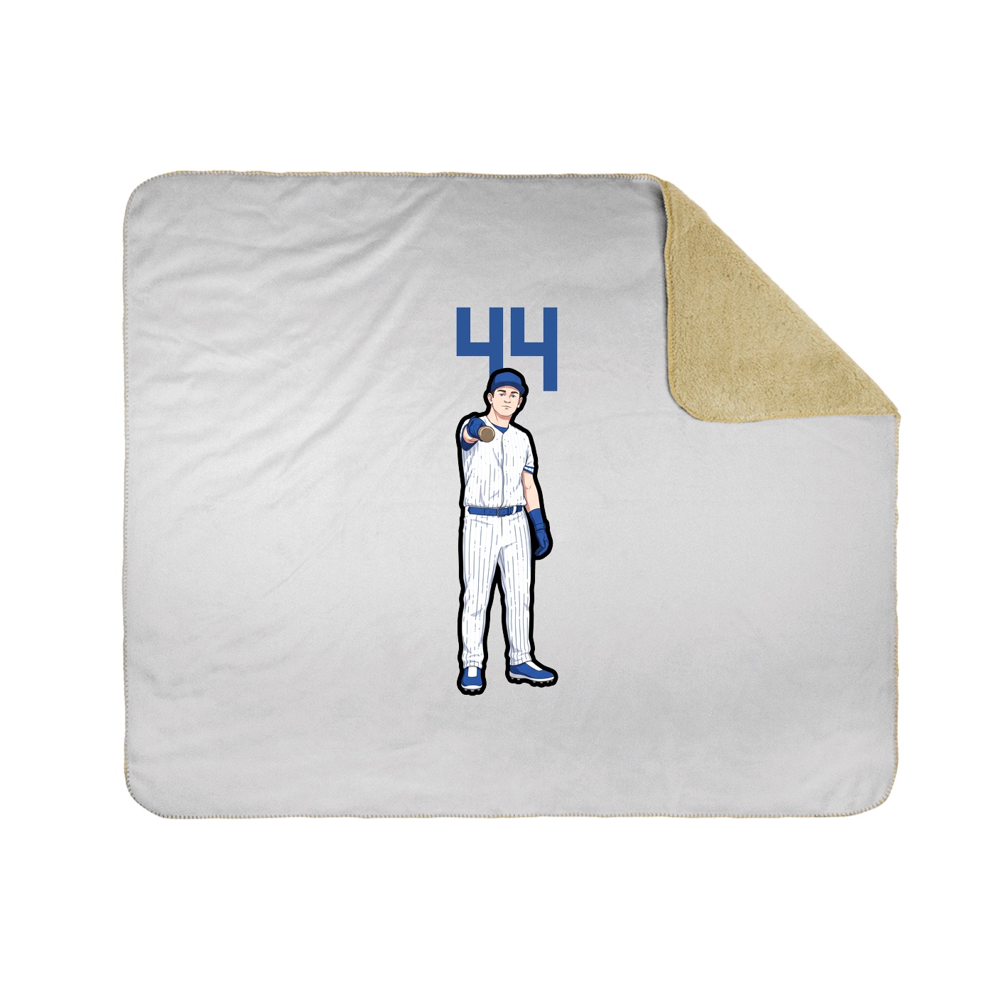 Throw Blanket — Number Top in White