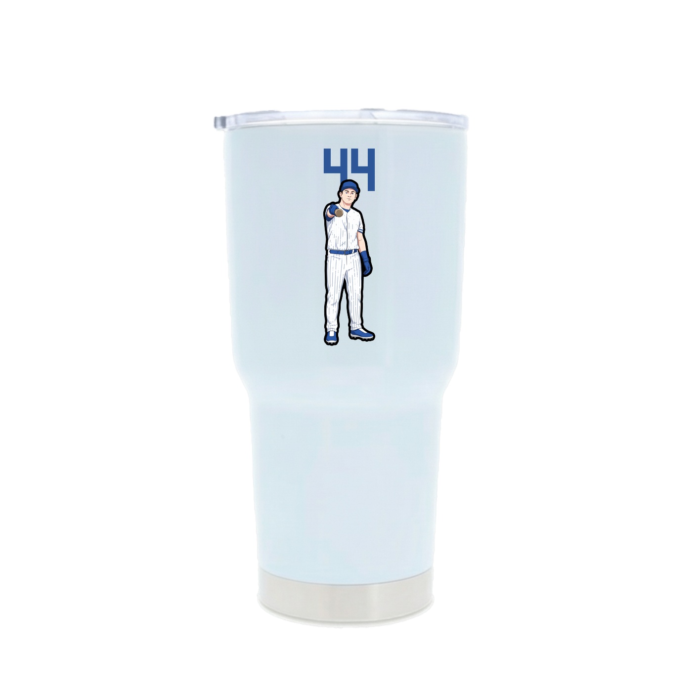 30oz Stainless Steel Tumbler — Number Top in White