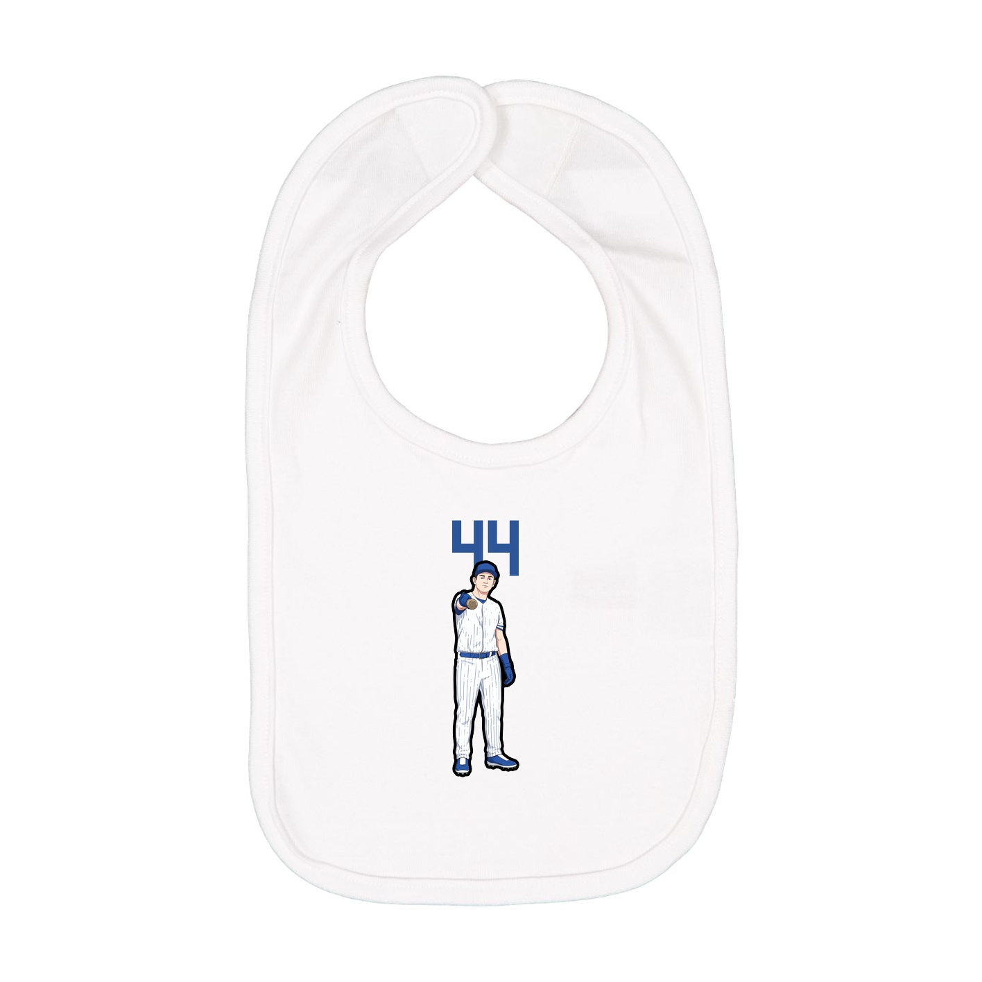 Infant Bib — Number Top in White
