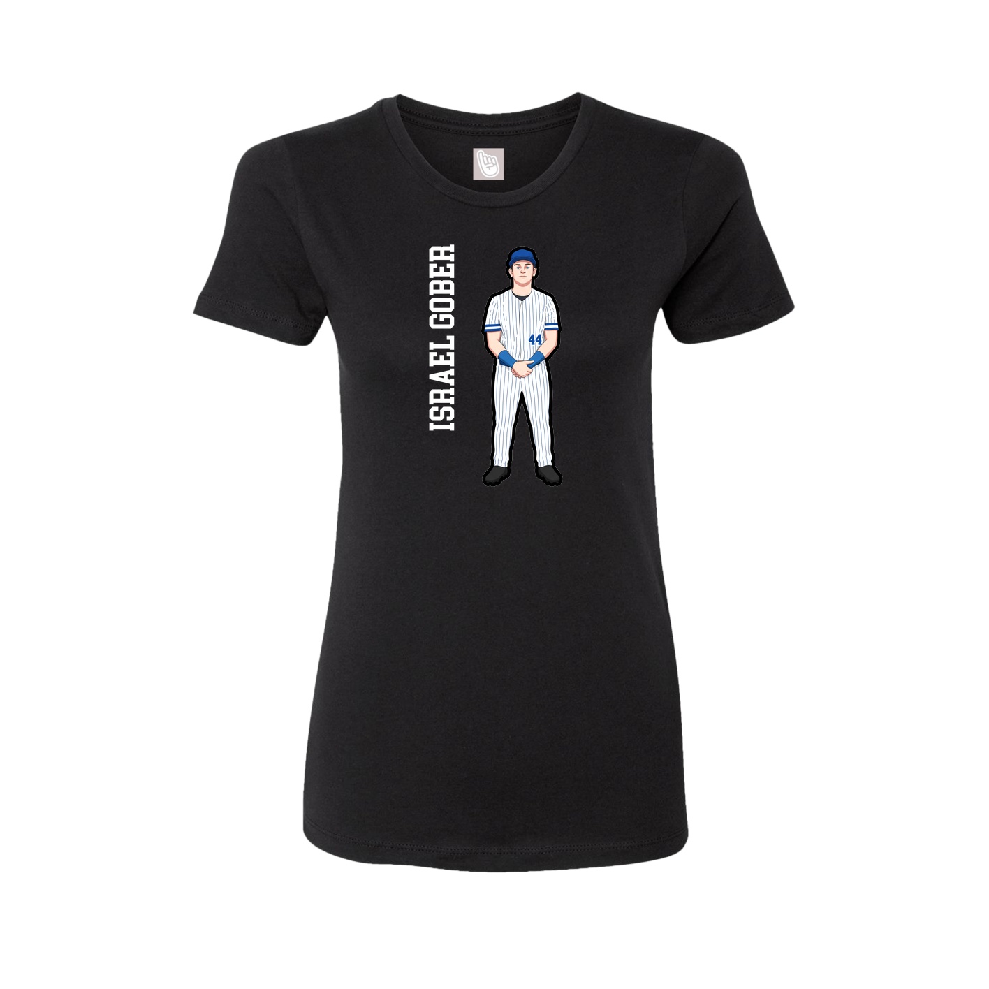 Womens Tee — Name Vertical in Black