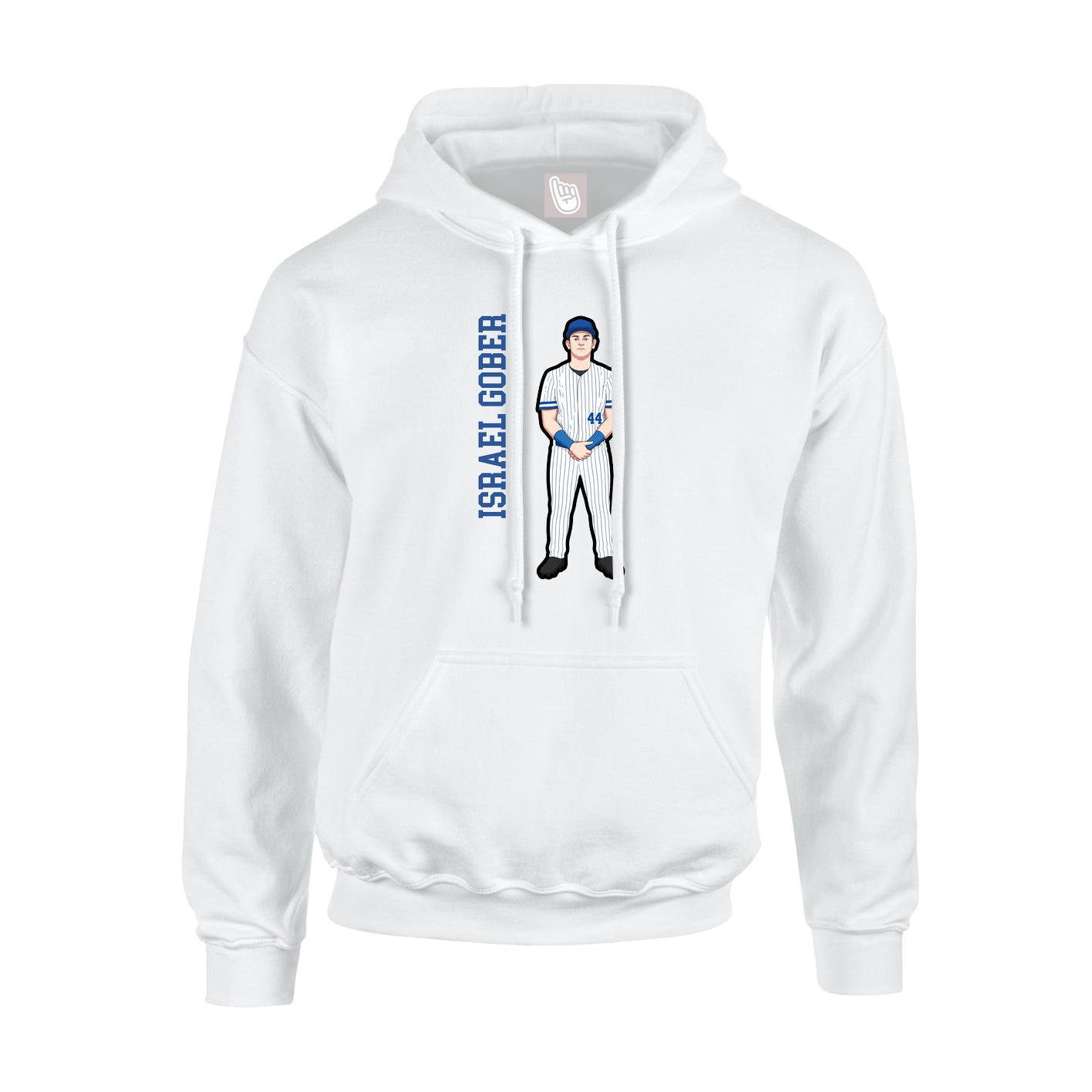 Youth Hoodie — Name Vertical in White