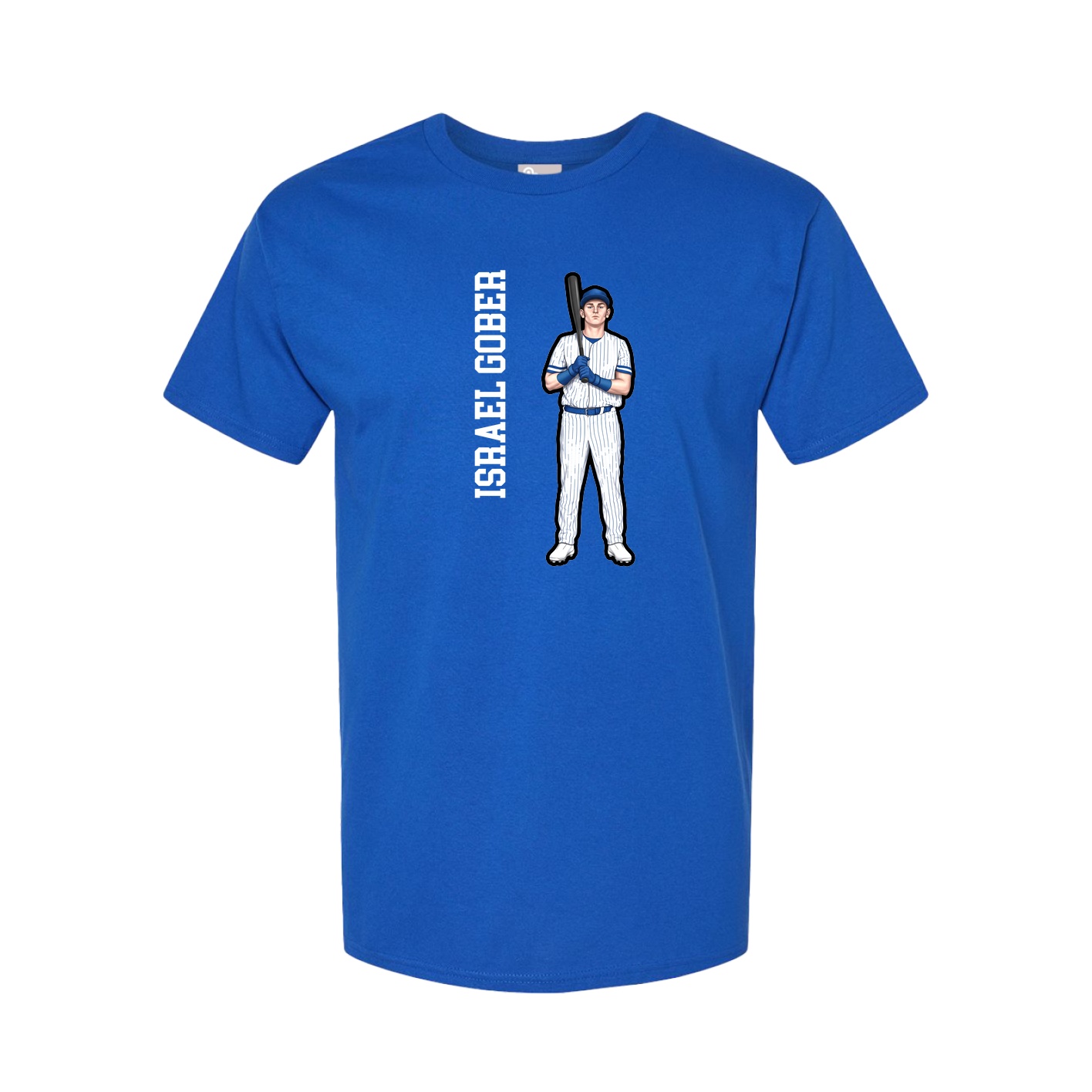 Youth Tee — Name Vertical in Royal