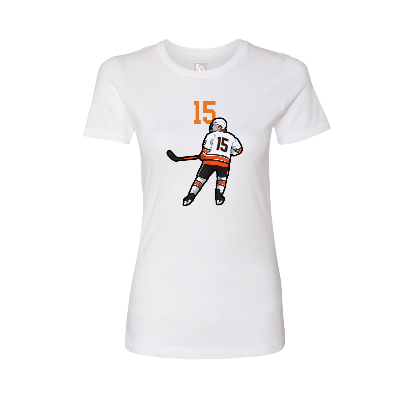 Fitted Women's Tee — Number Top in White