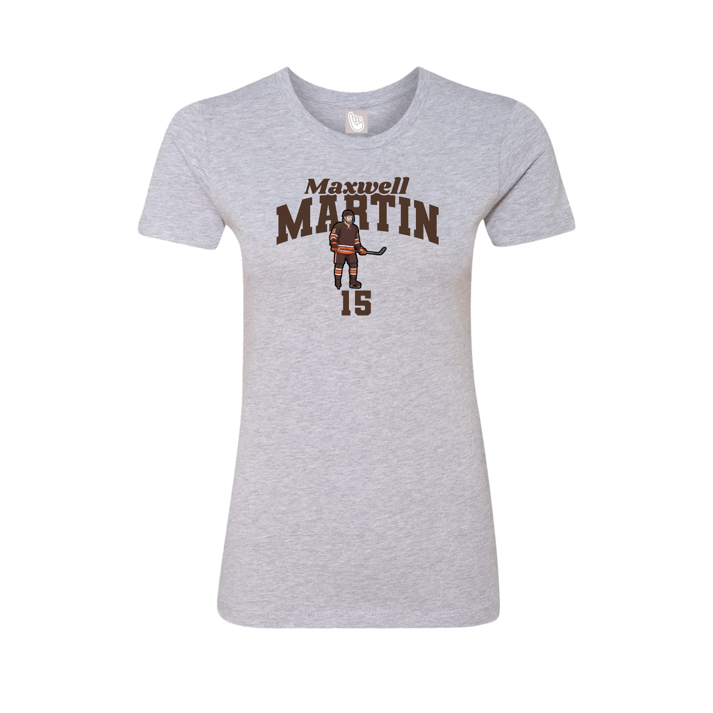 Fitted Women's Tee — Signature Arch in Grey