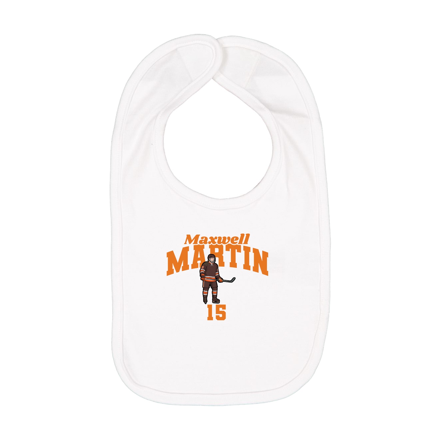 Infant Bib — Signature Arch in White