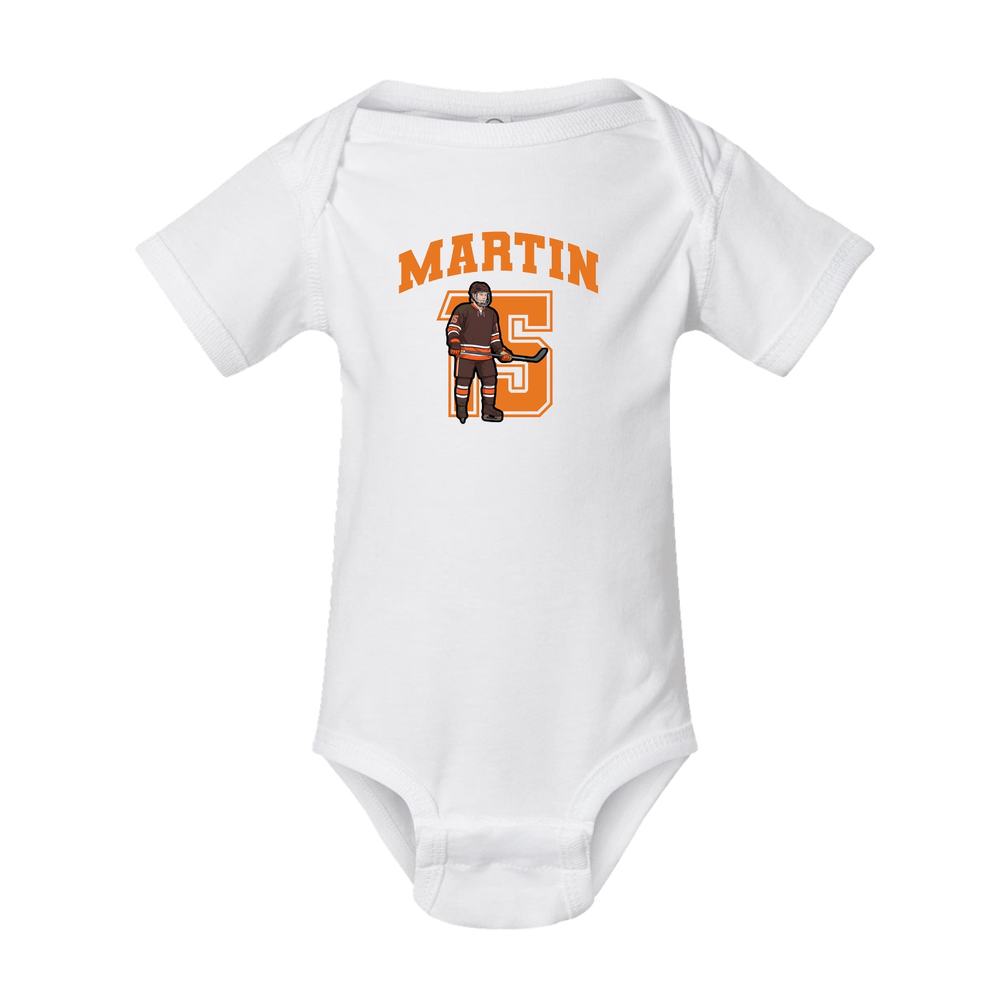 Baby Onesie — Number in White