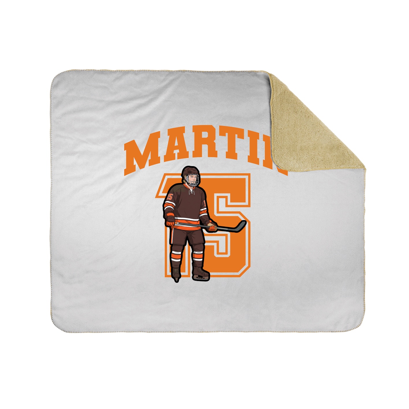 Throw Blanket — Number in White