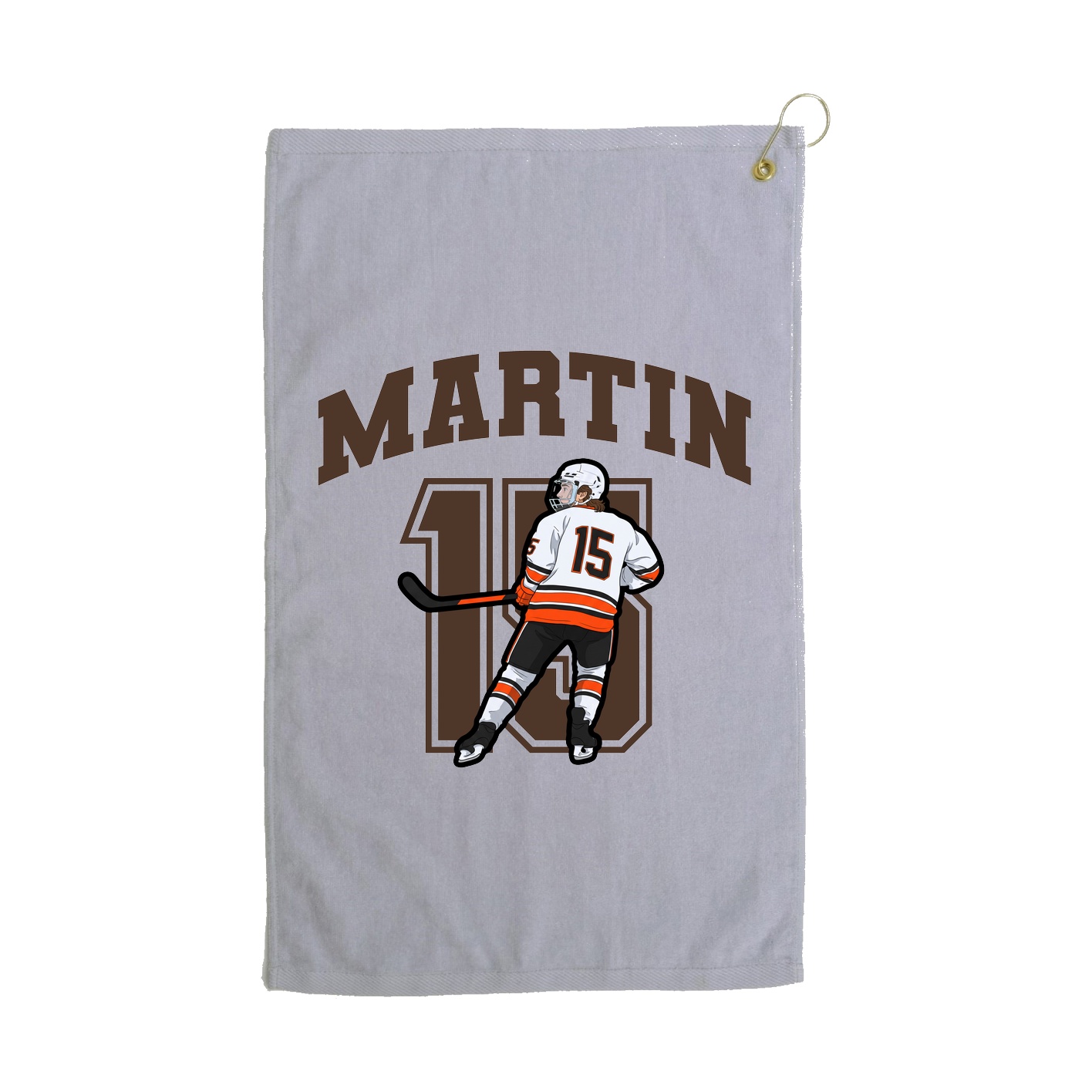 Golf Towel — Number in Grey