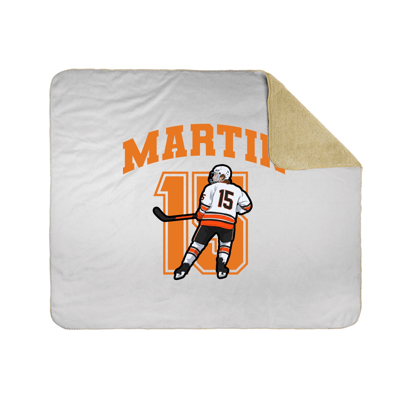 Throw Blanket — Number in White