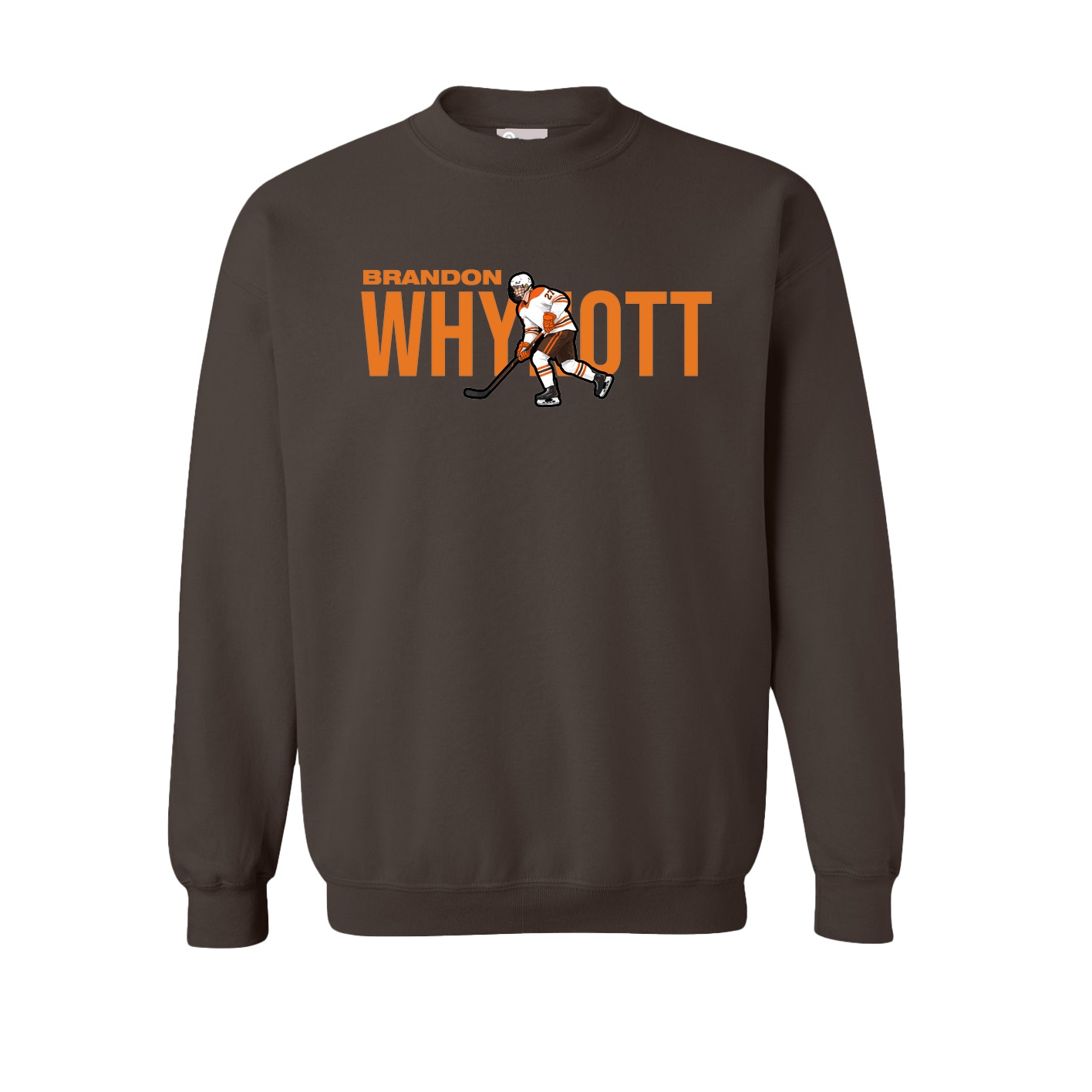 Fleece Crew — Player Name in Brown