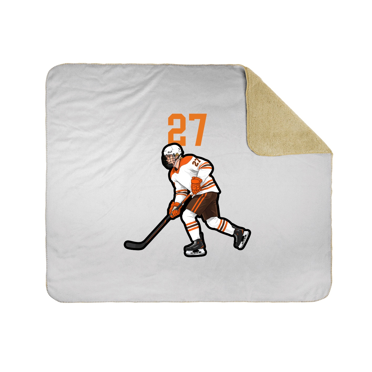 Throw Blanket — Number Top in White