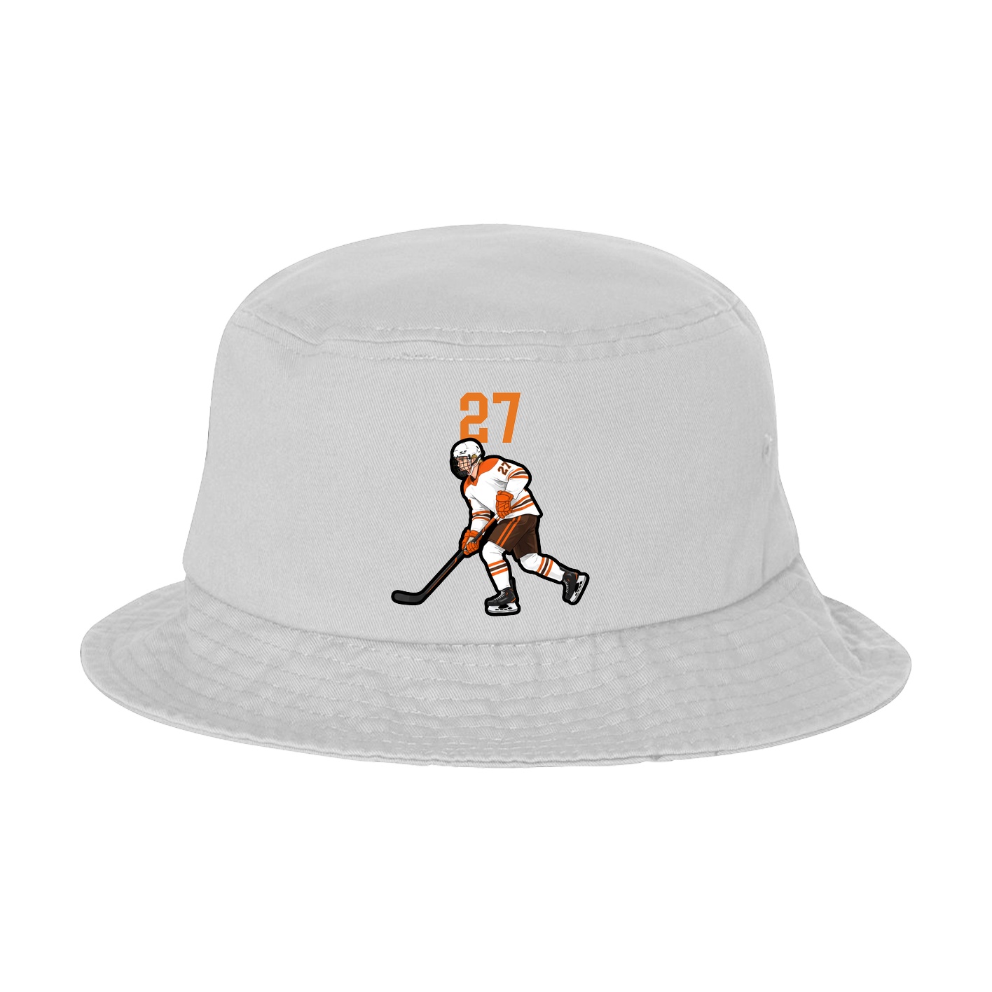 Bucket Cap — Number Top in White
