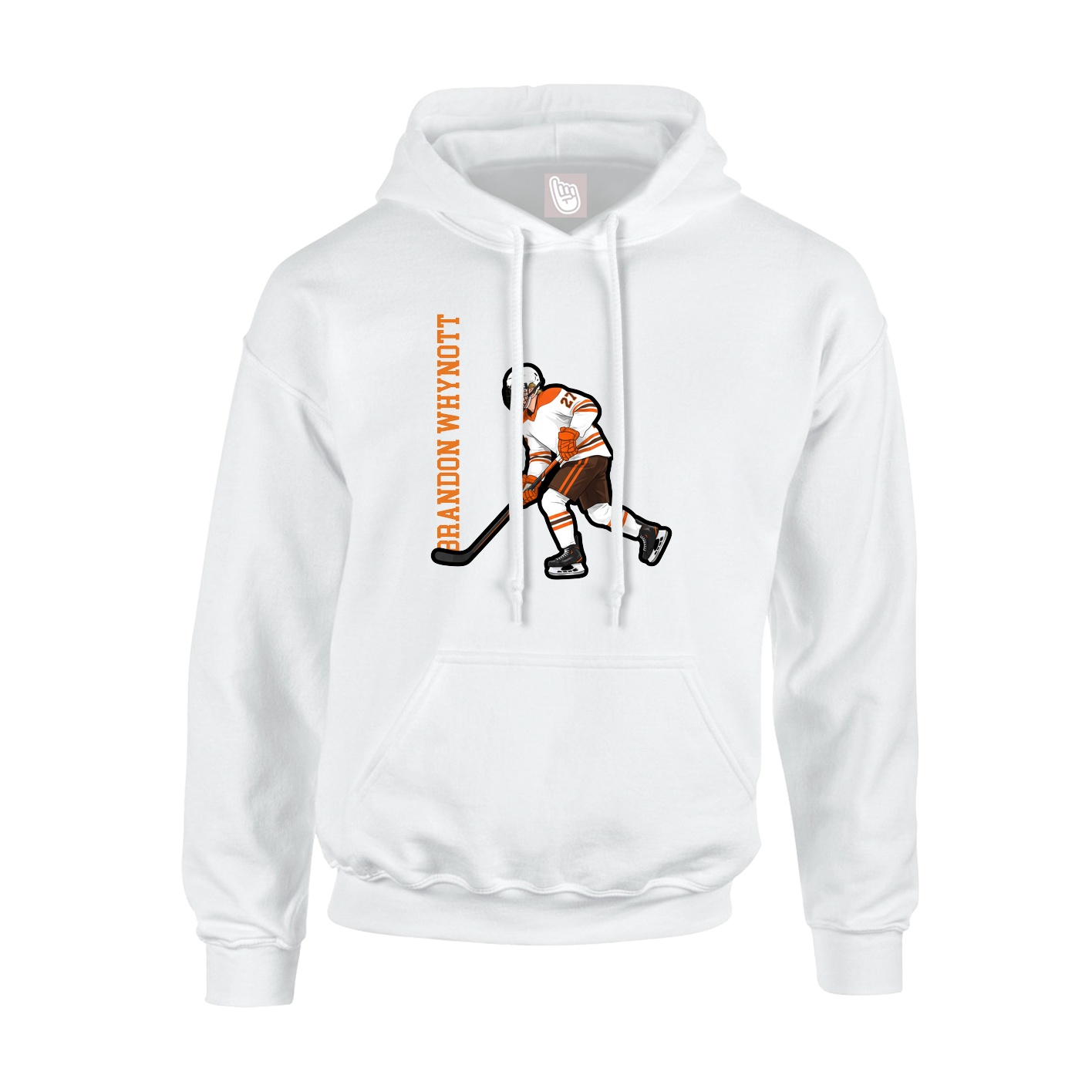 Hoodie — Name Vertical in White
