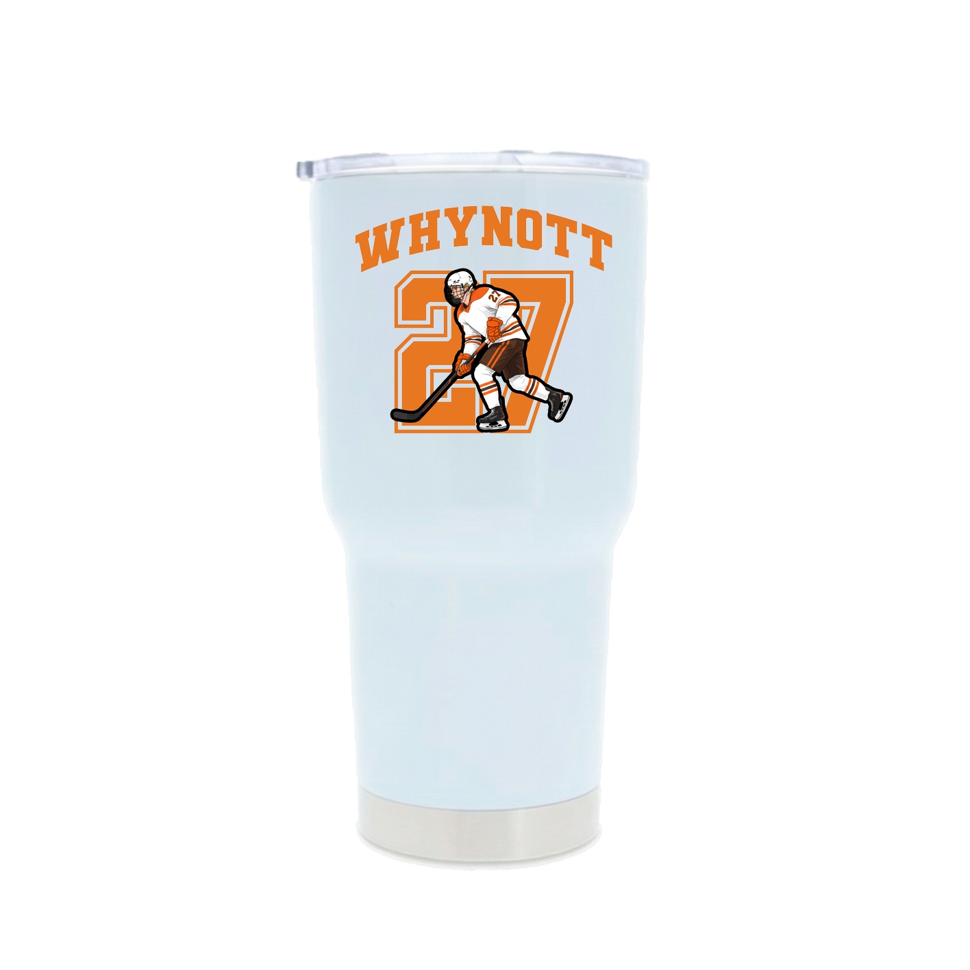 30oz Stainless Steel Tumbler — Number in White