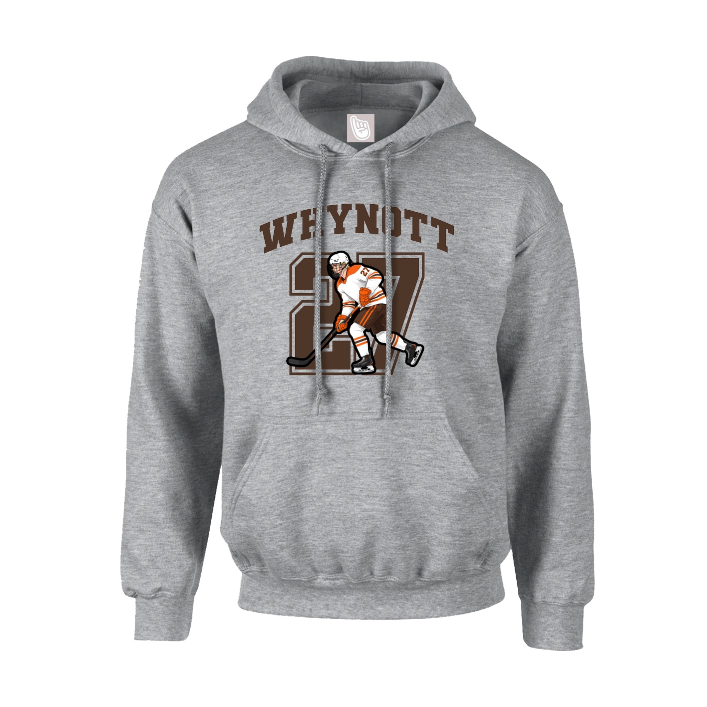 Hoodie — Number in Grey