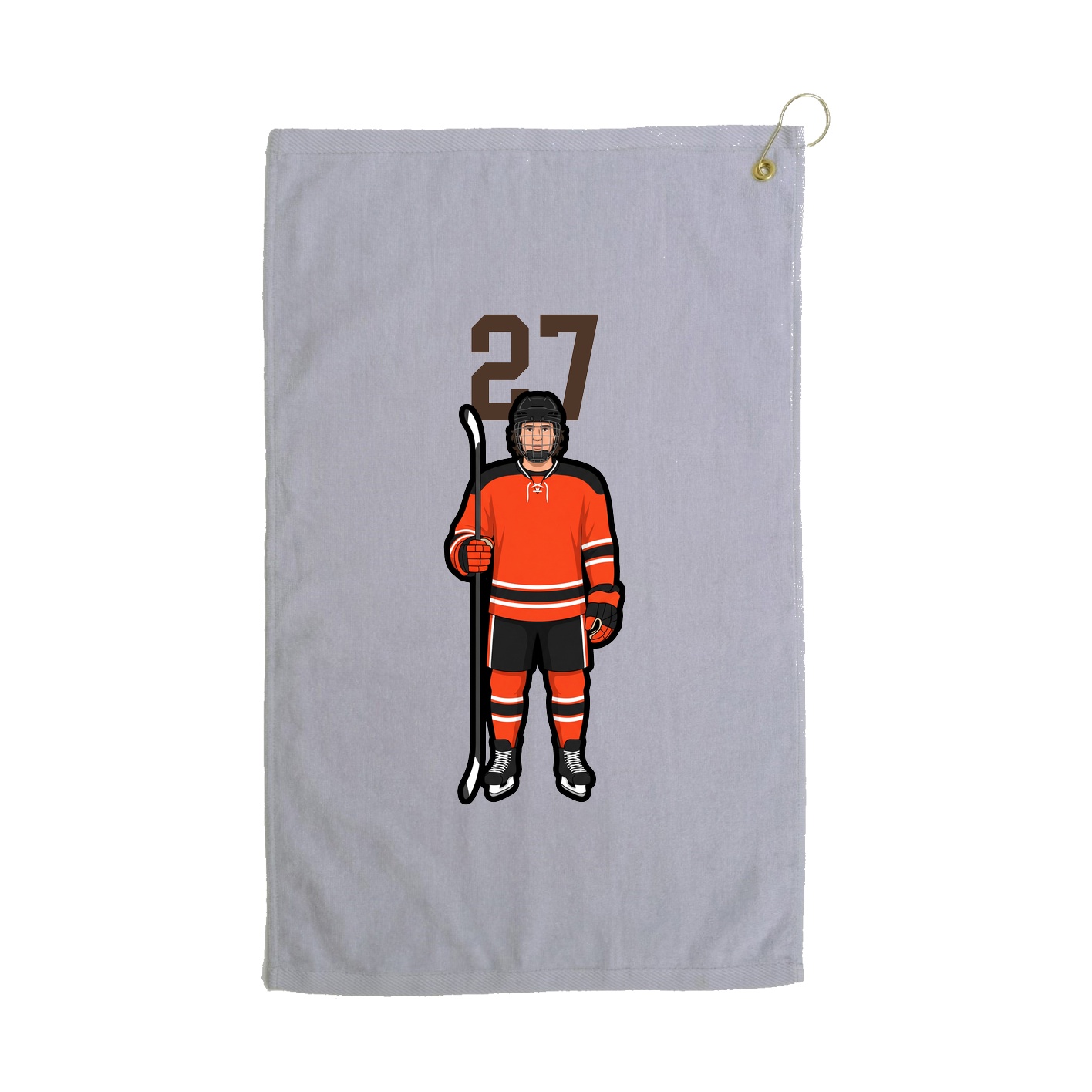 Golf Towel — Number Top in Grey